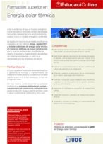 Formaci�n superior en Energ�a solar t�rmica