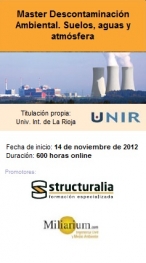 Master Descontaminaci�n Ambiental. Suelos, aguas y atm�sfera