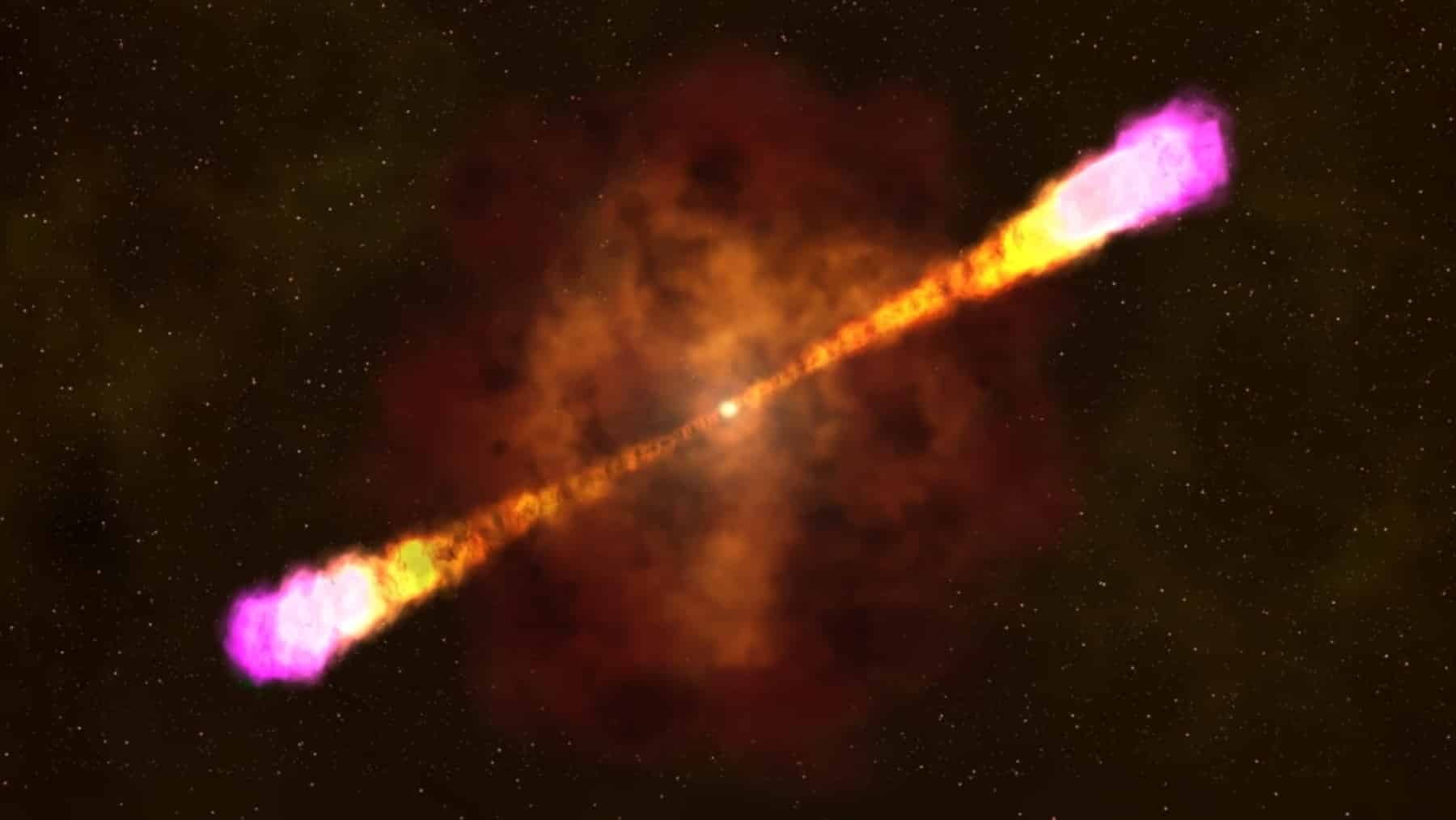 1.9 billion year old blast toward earth