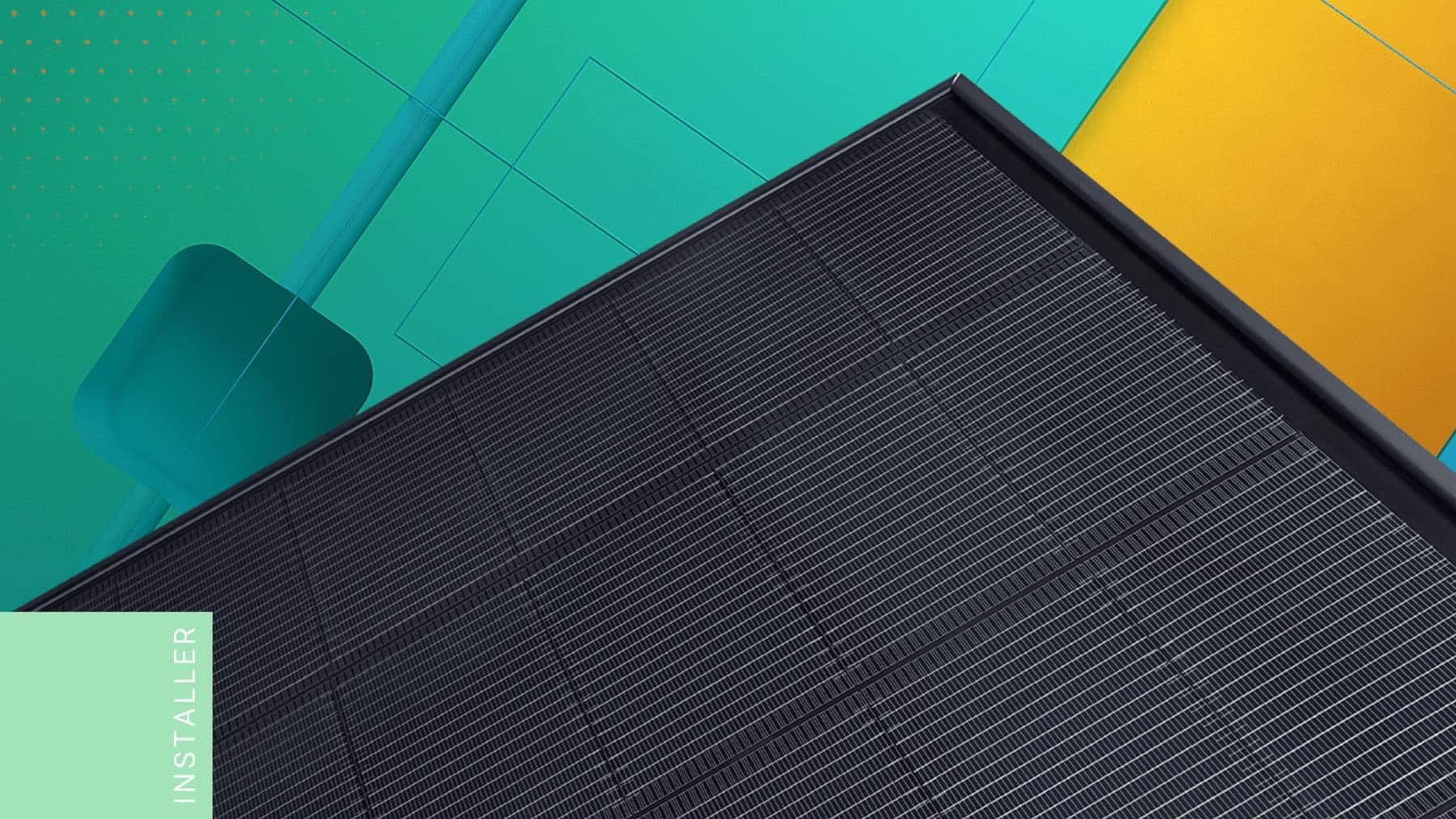 Solar panel installation training on roof