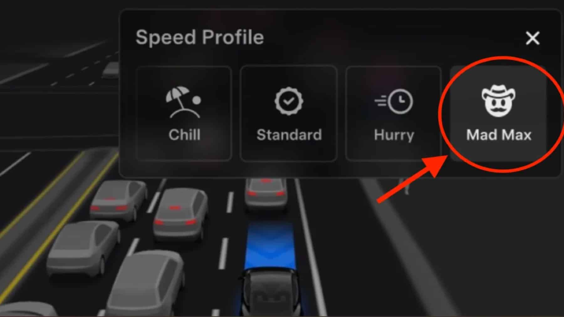 Mad Max mode Tesla speed