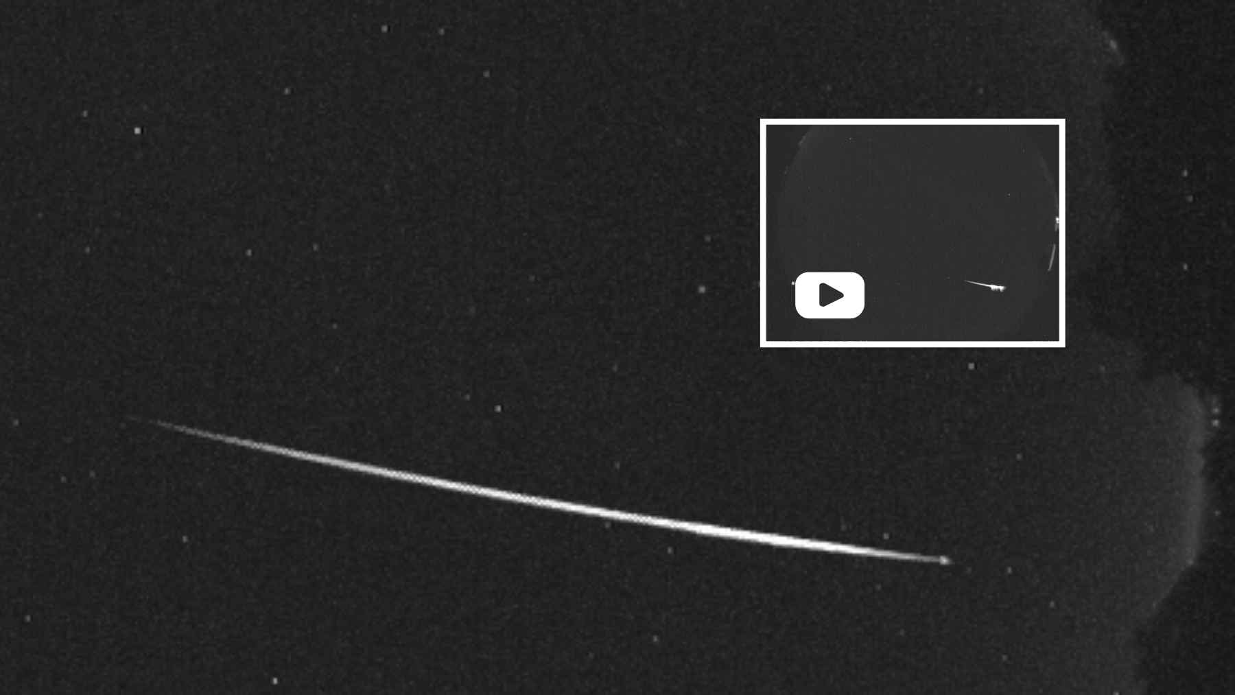 Bright meteor streak captured in the night sky over Alabama during the Taurid meteor shower.
