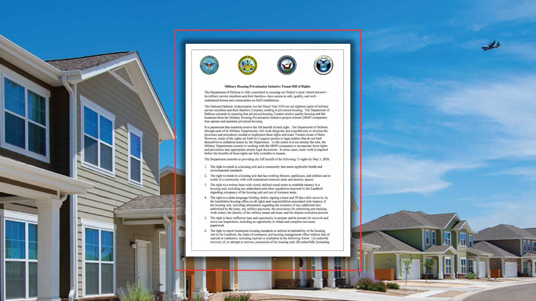 They were told to take down their Christmas lights at a base in Florida, and the reason was not the Air Force. It was the lease contract they had signed