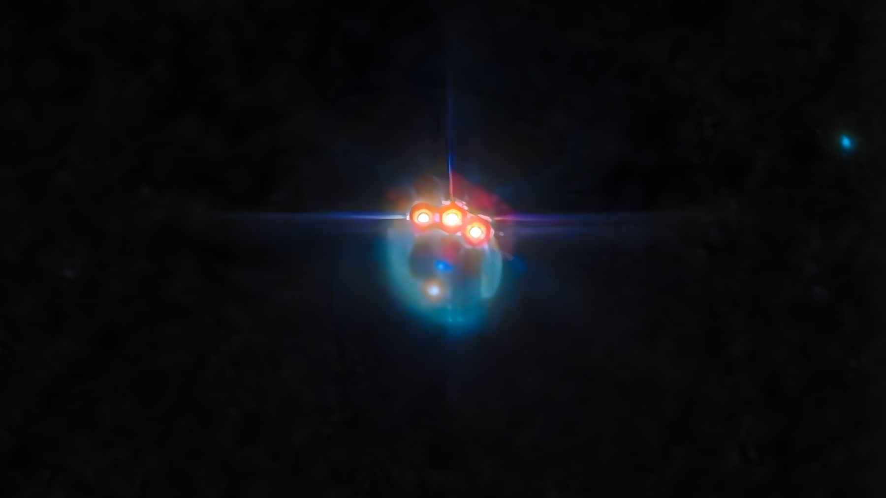 Four gravitationally lensed images of quasar RX J1131 reveal the glowing corona surrounding a supermassive black hole.