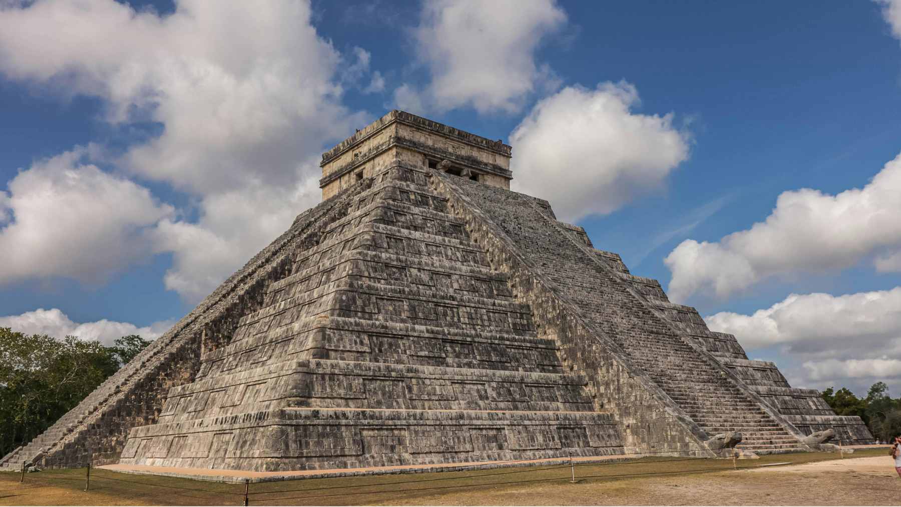 El Castillo, the pyramid at Chichen Itza in Mexico, a landmark of Maya astronomy and timekeeping.