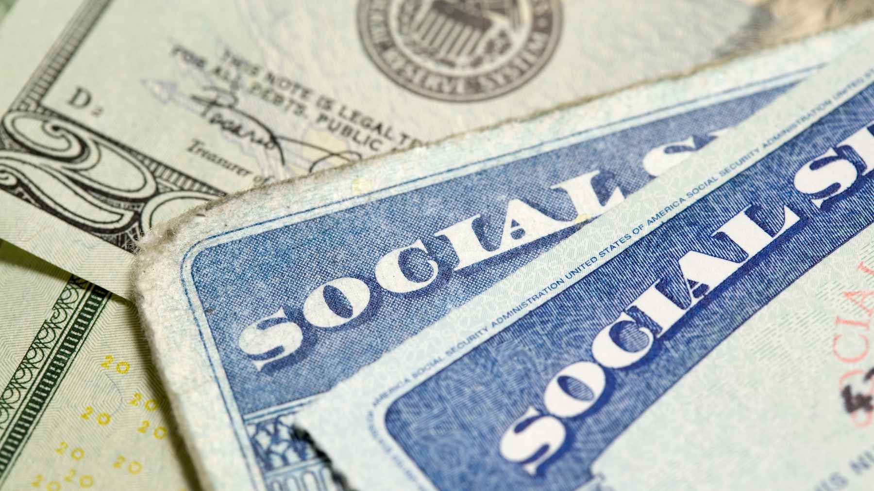 A Social Security card and U.S. Treasury check, illustrating a Missouri investigation into benefits cashed during a missing person case.