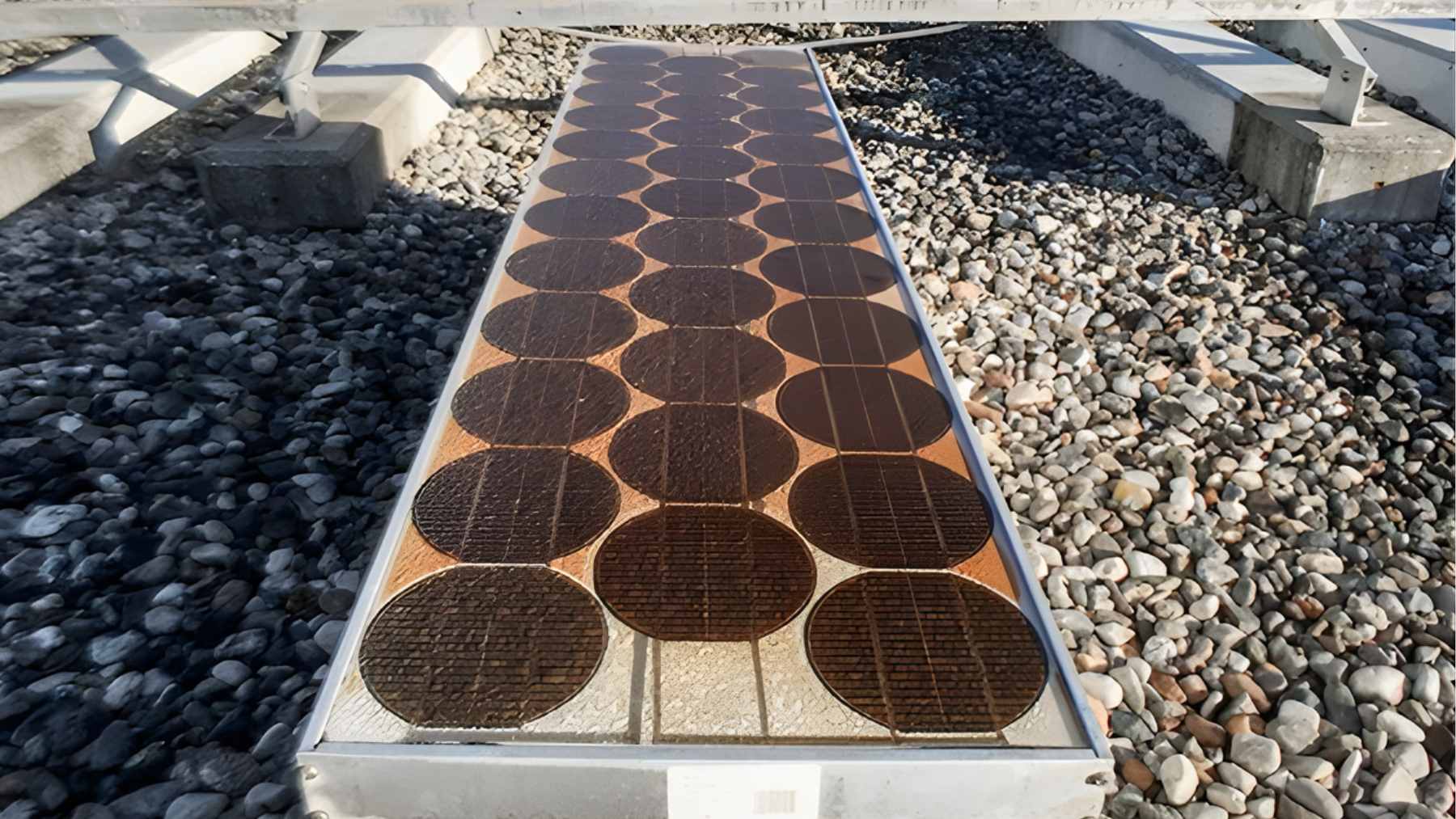 Close-up of solar panel cells on a rooftop array, illustrating research that shows panels can keep strong performance beyond 25 years.