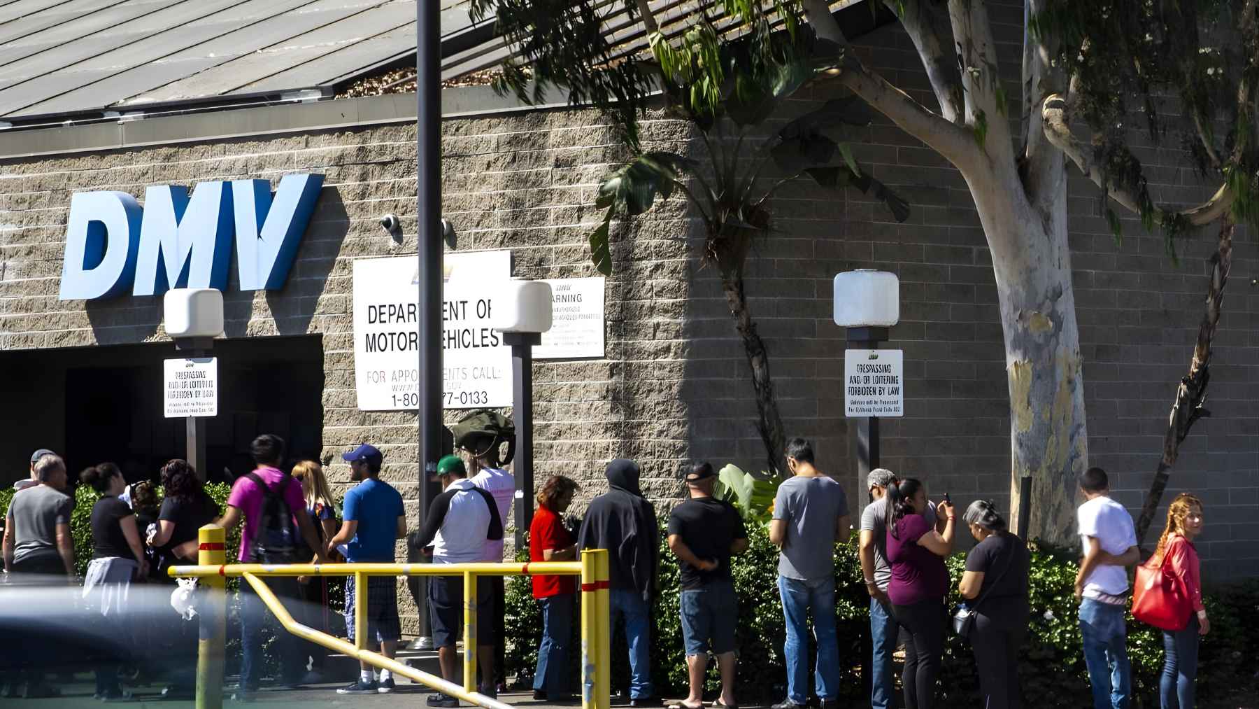 Senior driver renewing a California driver’s license at a DMV office