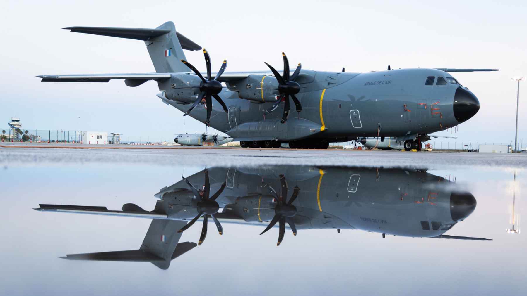 Airbus A400M Atlas operated by the French Air and Space Force during a transport mission