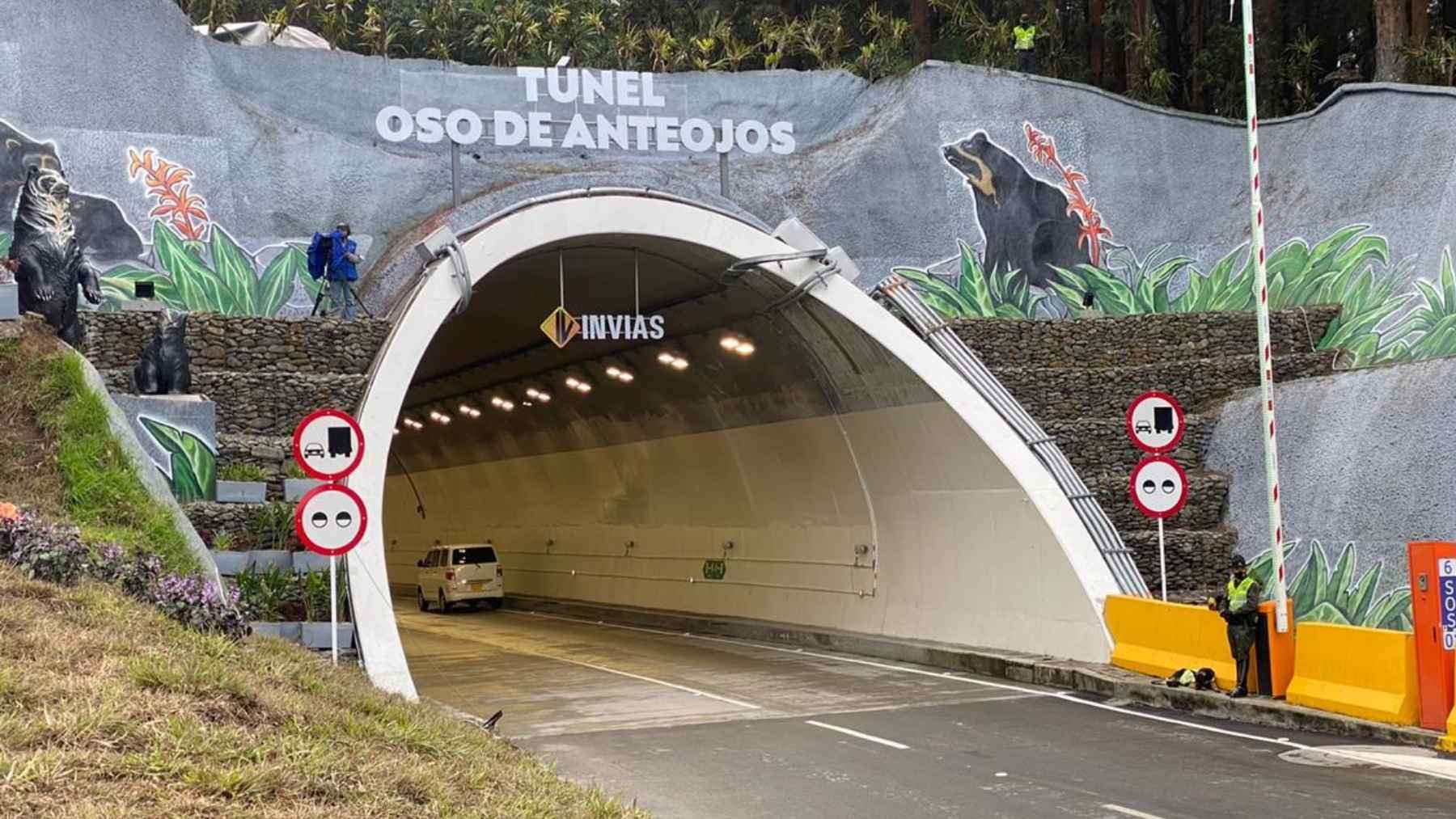 Entrance to the La Línea Tunnel in Colombia, the longest road tunnel in Latin America, cutting through the Andes mountains