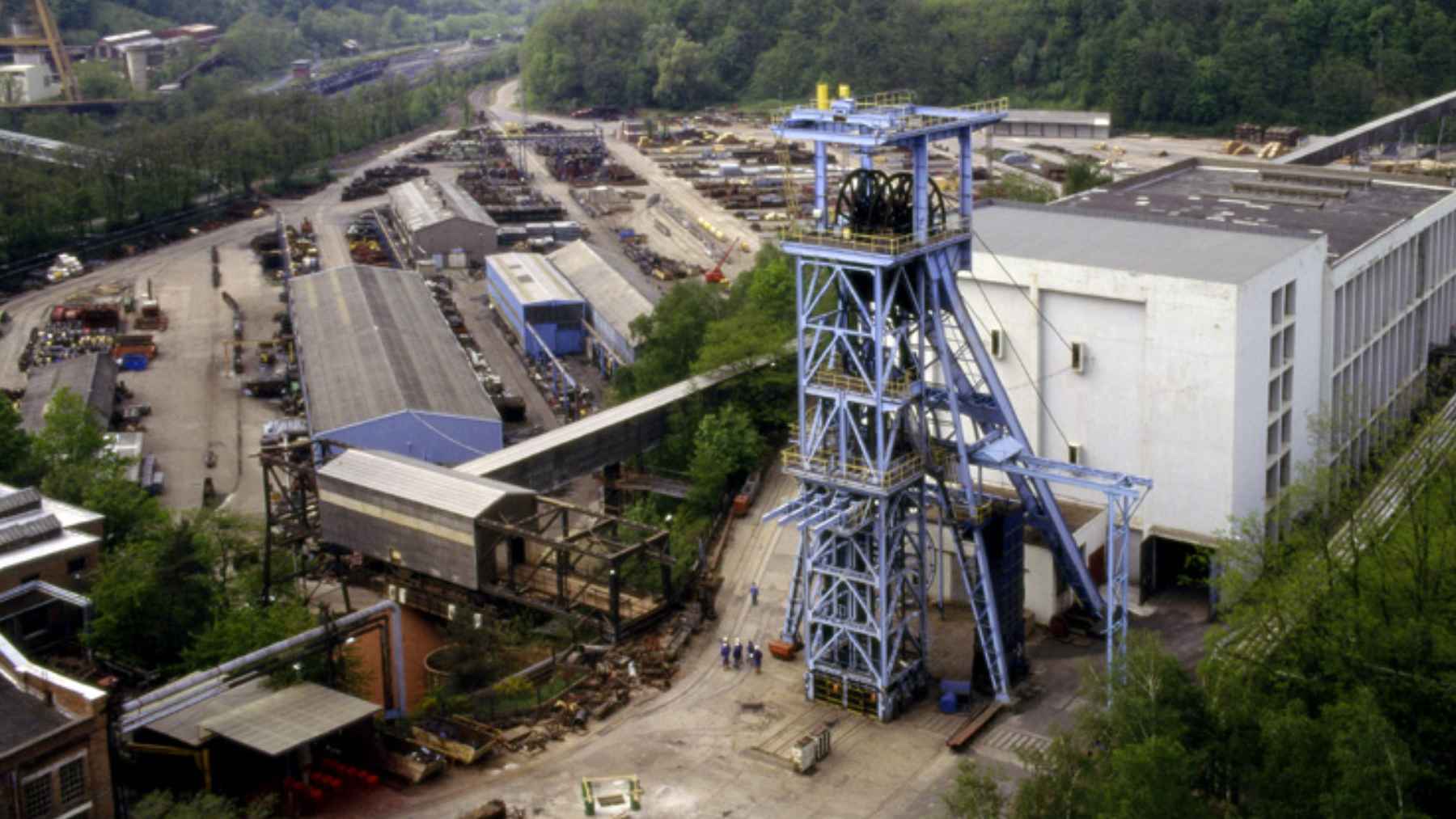 Drilling site in the Lorraine coal basin where researchers identified a deep natural white hydrogen reserve.