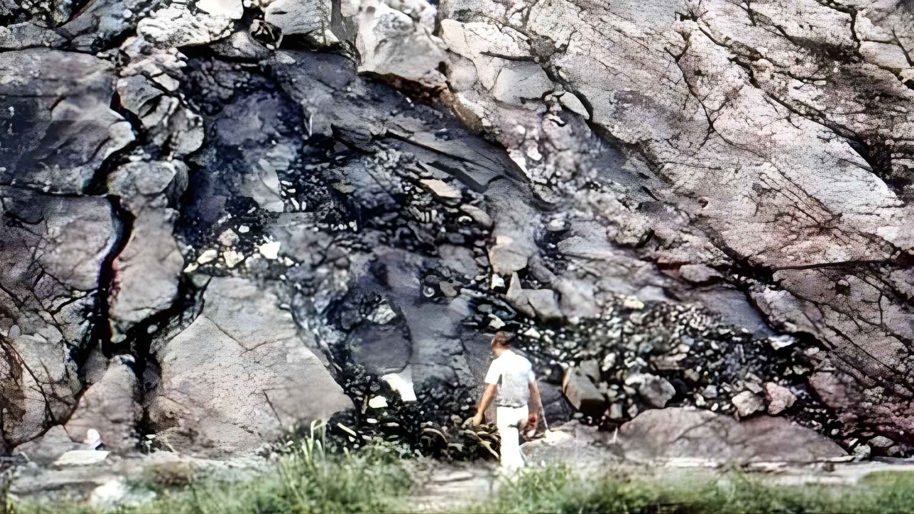 Rock and ore at the Oklo site in Gabon, where an unusual uranium isotope anomaly led to the discovery of an ancient natural reactor.