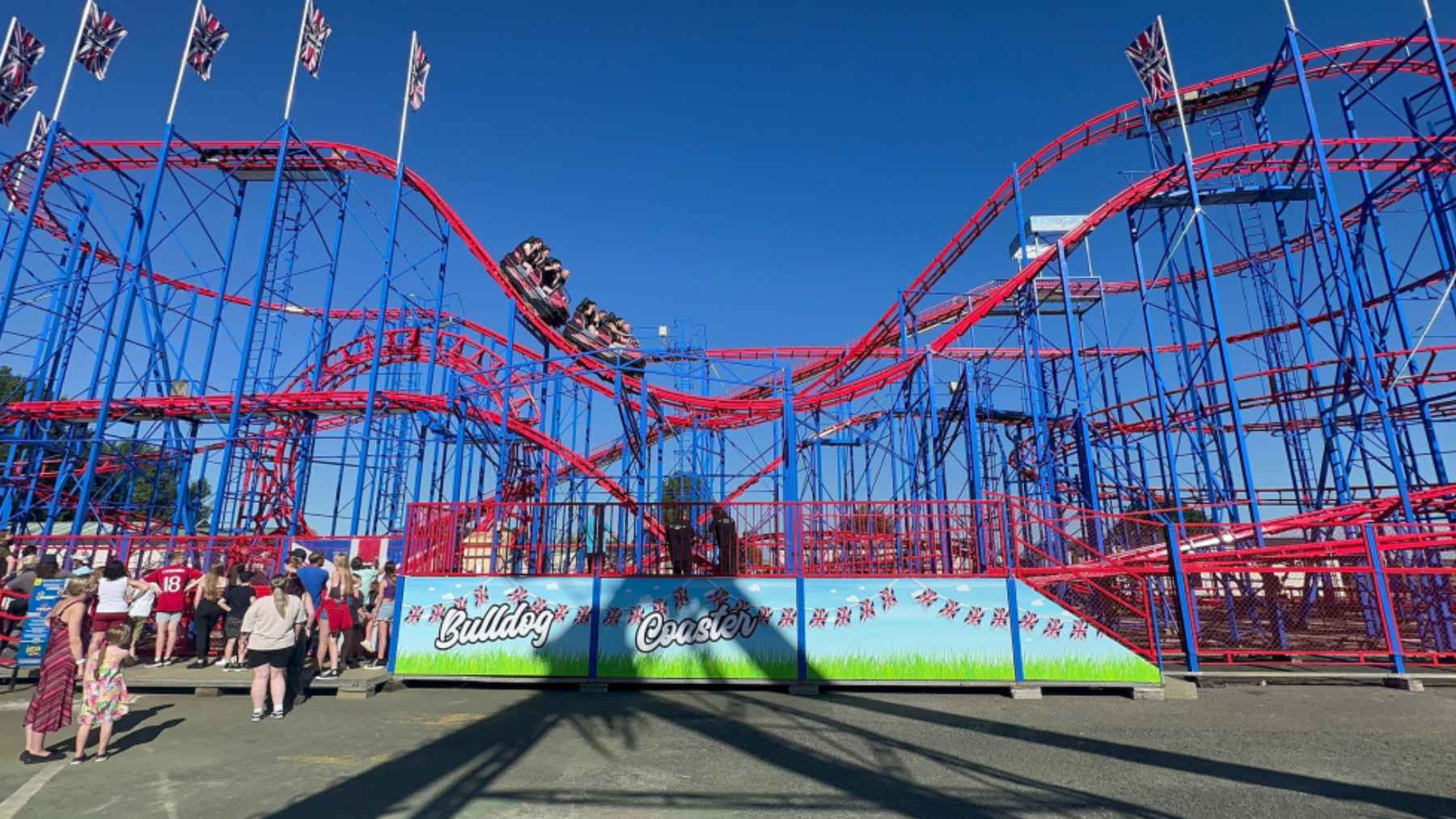 Bulldog Coaster roller coaster at Brean Theme Park in Somerset, linked to the park’s liquidation and planned reopening