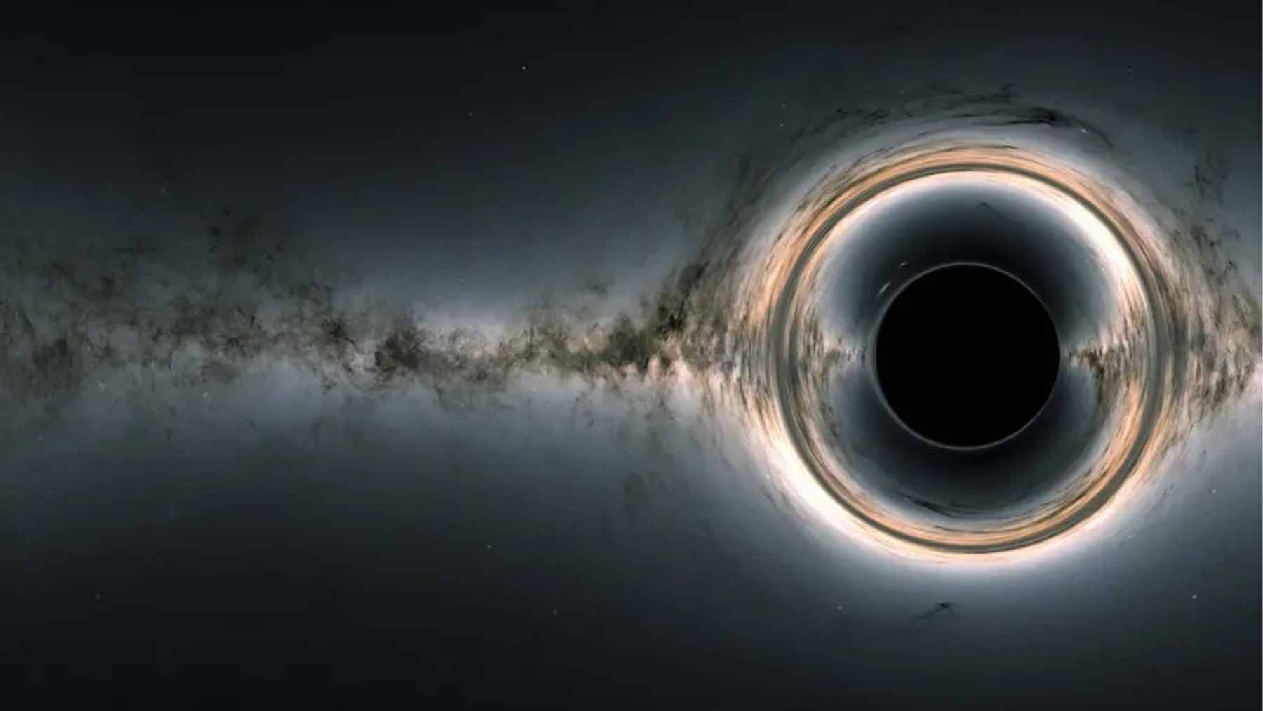 A conceptual visualization of an Einstein-Rosen bridge as a mirror-image connection between two opposing arrows of time in curved spacetime.