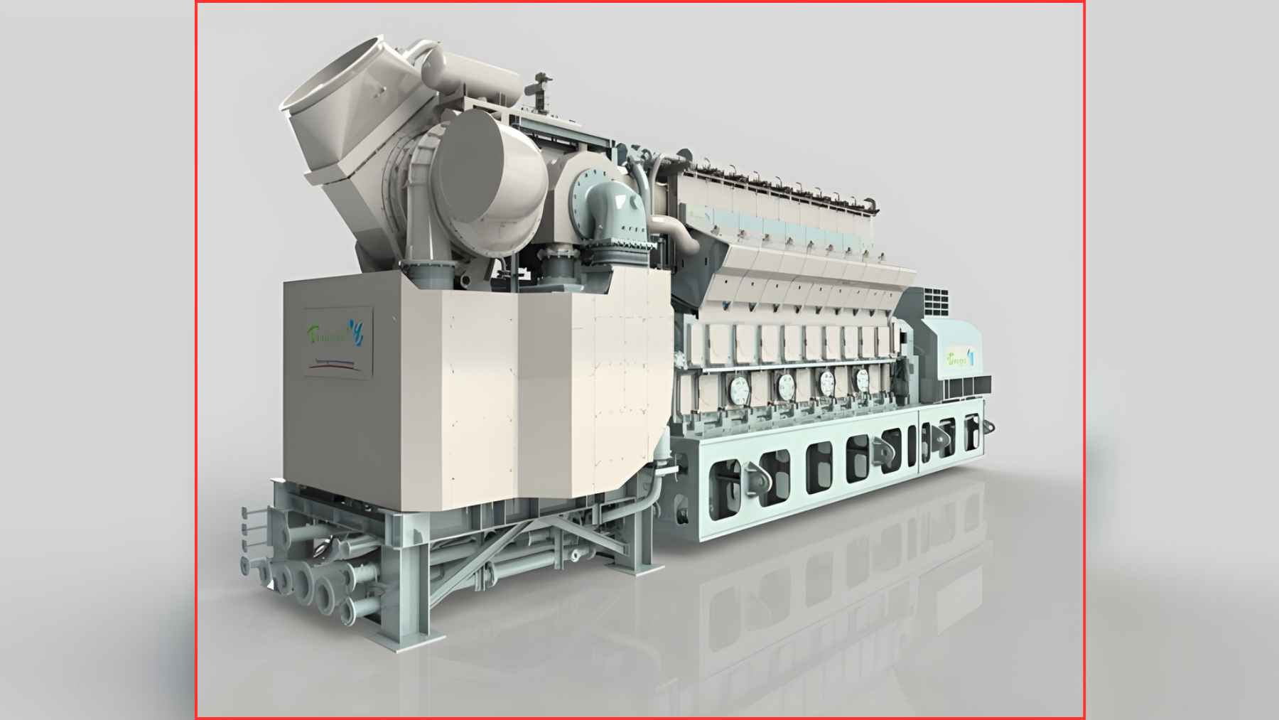 Hydrogen-ready gas engine for commercial power generation, illustrating Japan’s new system designed to run on fuel blends with up to 30% hydrogen.