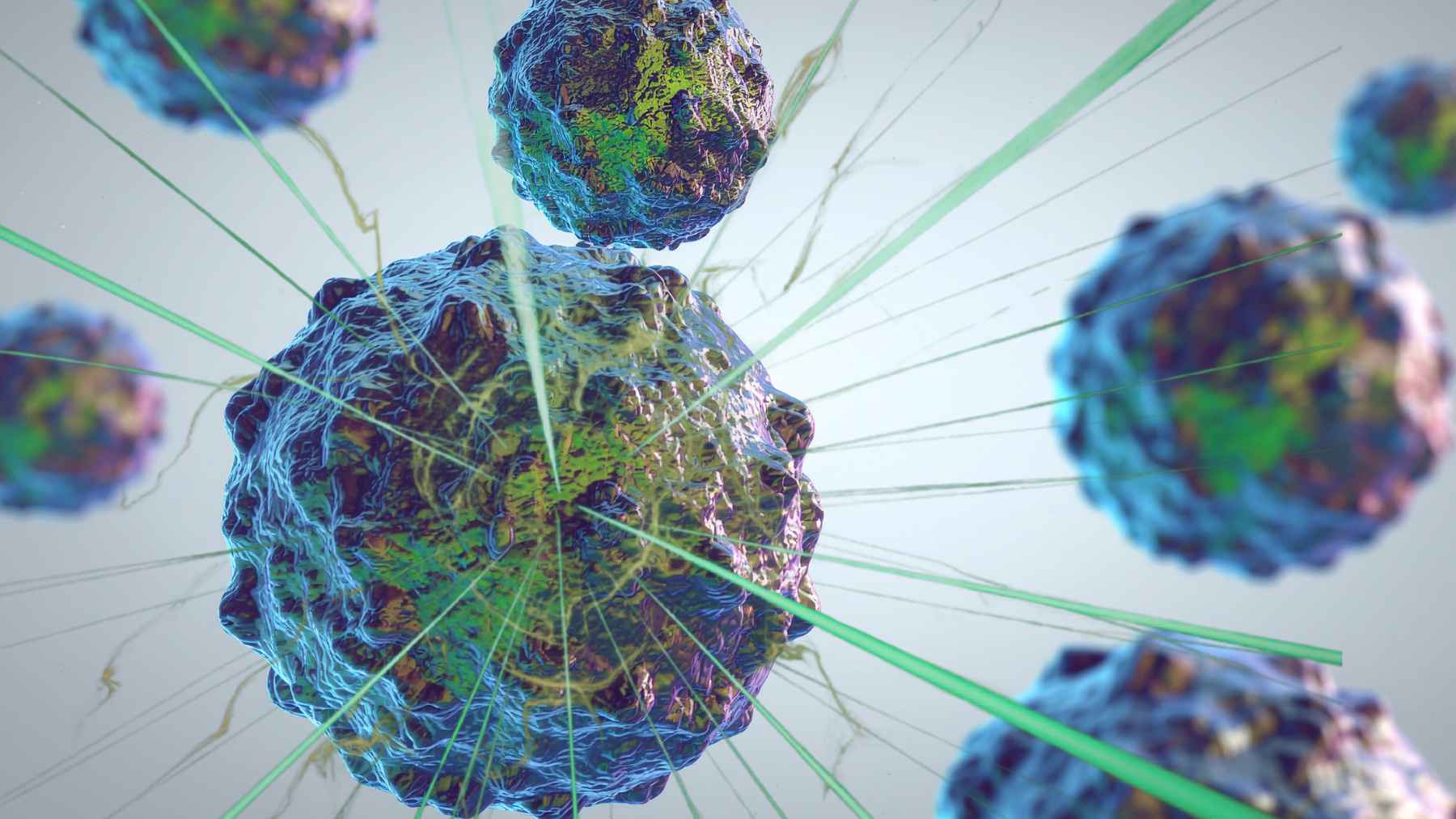 Microscopic view of laser-generated structures inside living human cells using two-photon polymerization technology