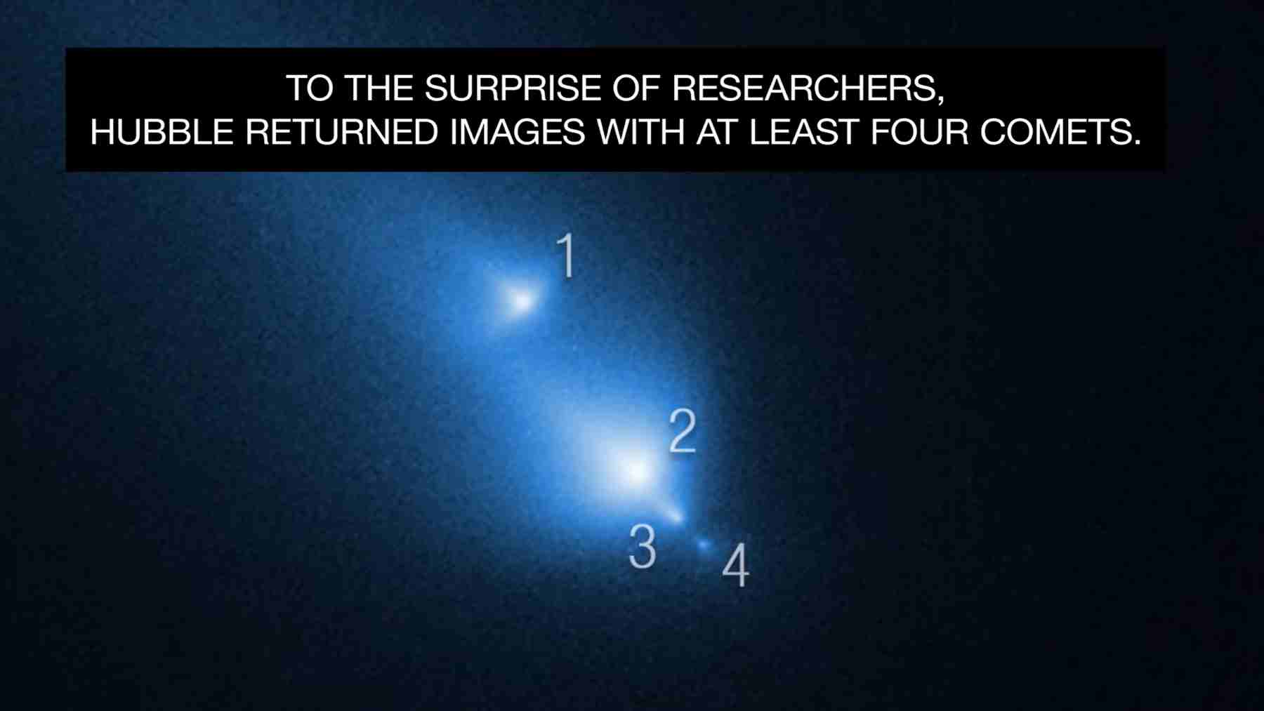 The Hubble Space Telescope is tracking the four icy fragments of Comet C/2025 K1 (ATLAS) as they travel through space, while a puzzling 48-hour delay in the increase in brightness is forcing theorists at Auburn University to rethink all their hypotheses about the timeline of its disintegration