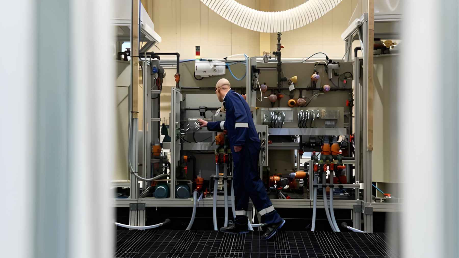 Neptune Energy staff stand beside pilot equipment at the Altmark lithium project in Germany, where deep brine is being tested for battery-grade lithium extraction.