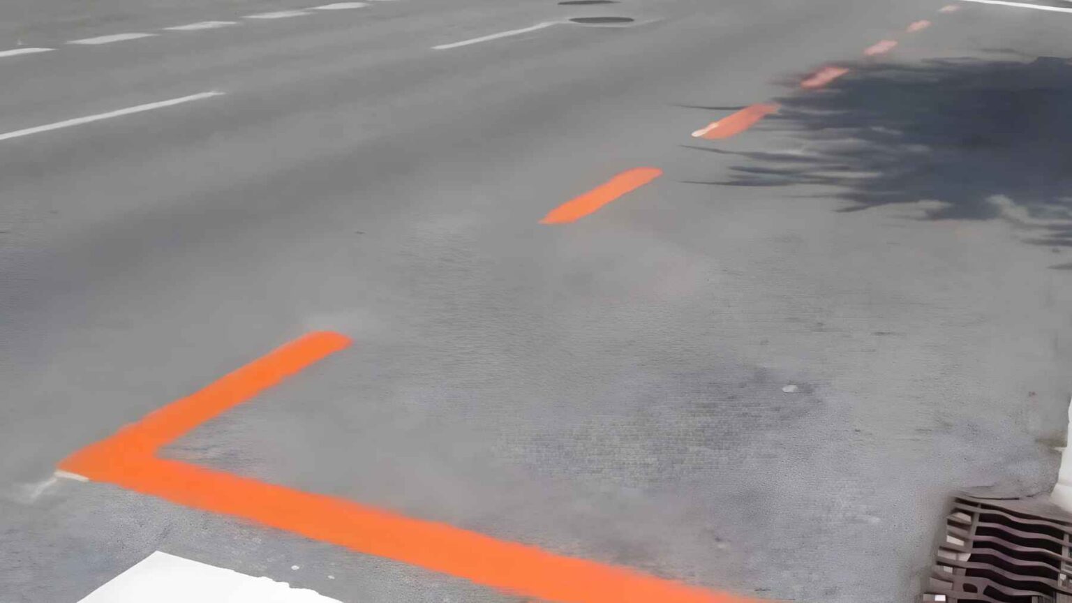 California is painting highway stripes orange and white in construction ...
