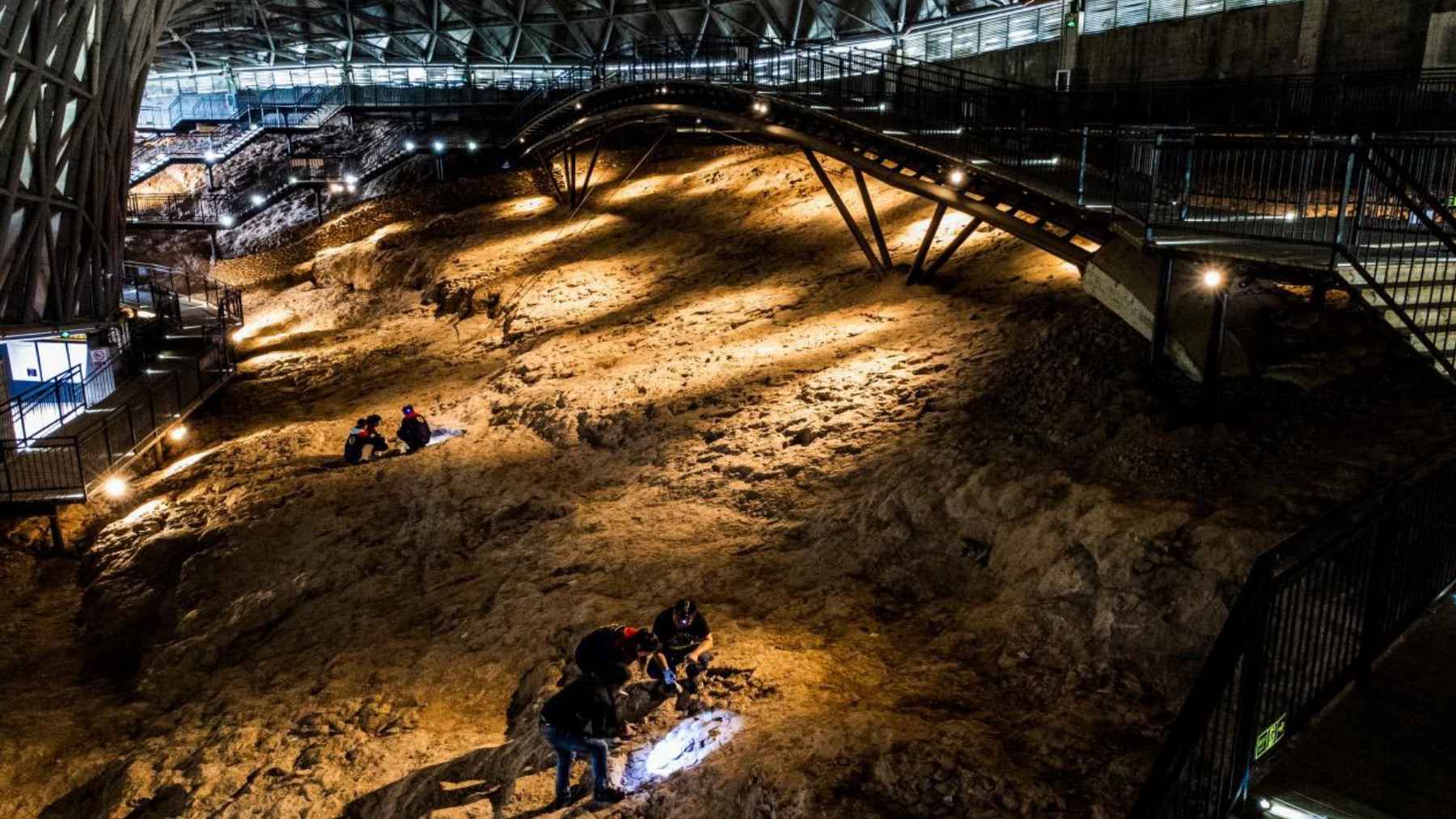 Wide view of the Qinglongshan dinosaur egg fossil site in central China, where researchers dated eggshells to about 85 million years ago.