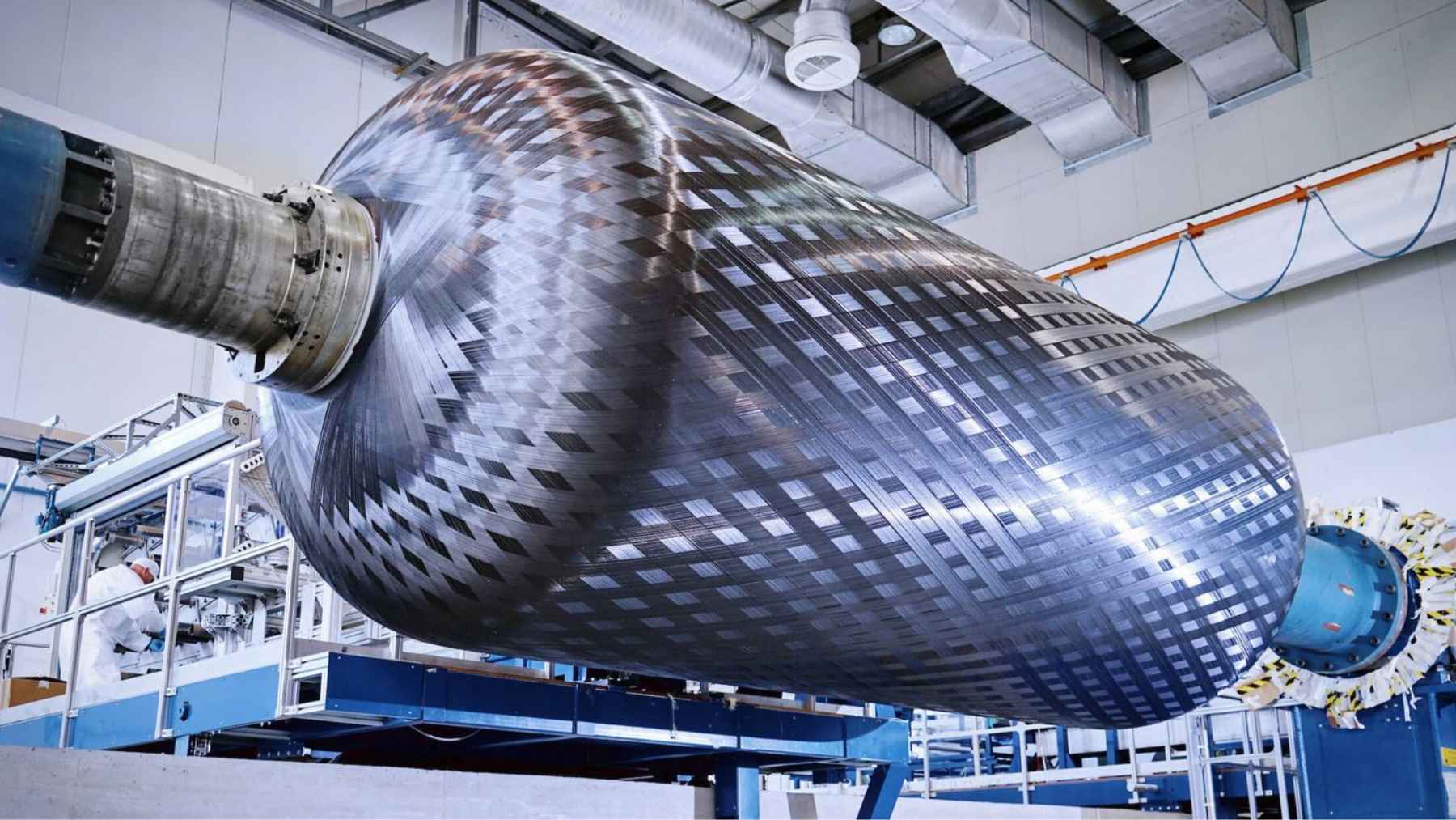 Advanced composite material structure designed to self repair cracks and extend lifespan of industrial components