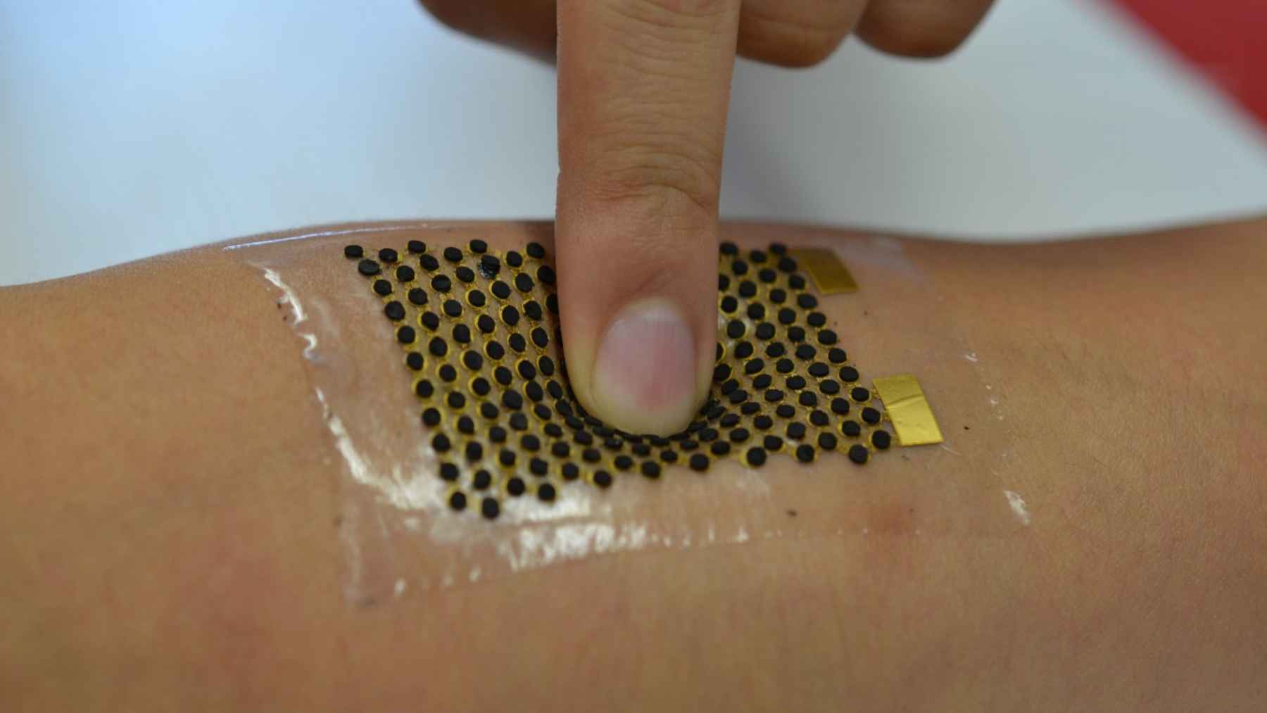 Flexible wearable patch that generates electricity from sweat using an enzymatic biofuel cell printed on a thin substrate