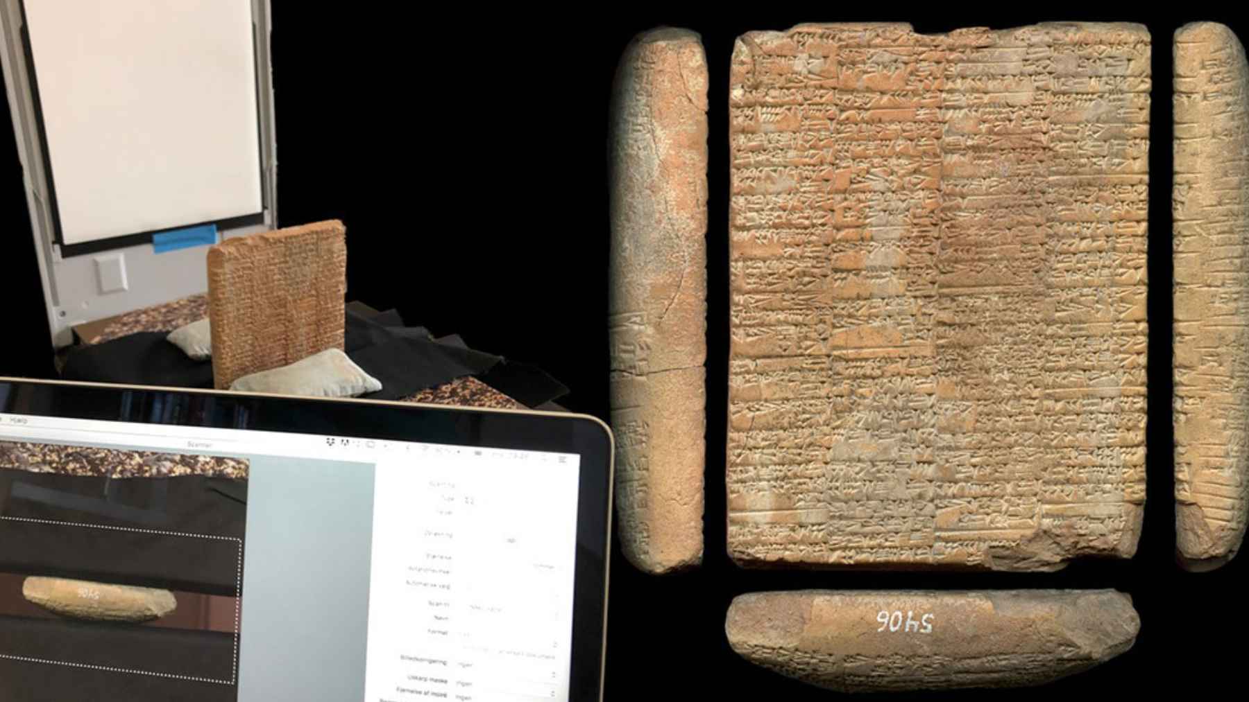 Cuneiform clay tablets photographed and digitized as part of Denmark’s Hidden Treasures project.