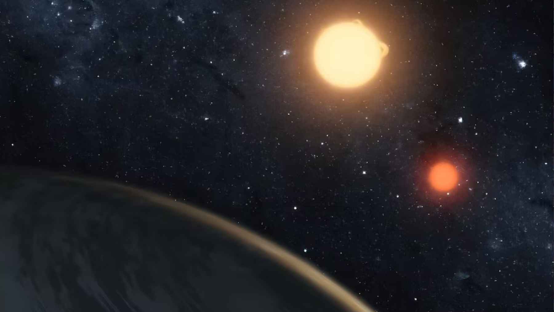 Artist concept of potentially habitable rocky exoplanets identified as candidates for future life-detection studies