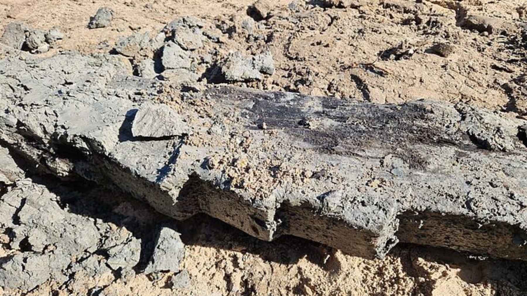 Large wooden beam discovered underground in the Netherlands that may be part of a medieval ship