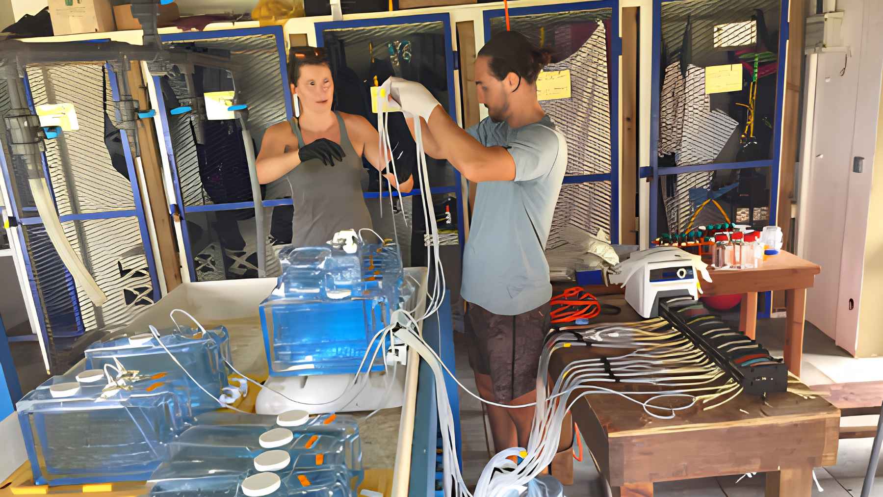 Scientists analyzed more than 2,300 seawater samples and made a troubling discovery: they found 248 man-made chemicals in waters around the world, even far from the coast 1 Scientists analyzing seawater samples contaminated with human-made chemicals in oceans around the world