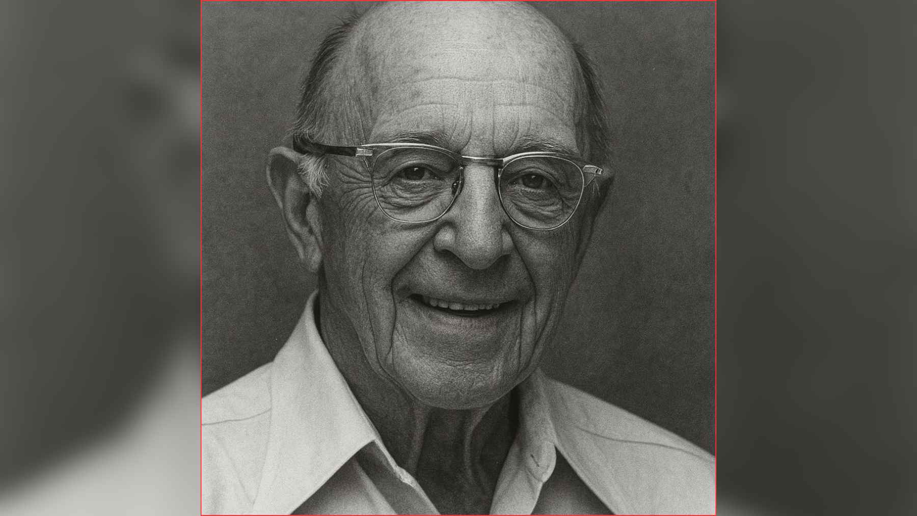 Portrait of Carl Rogers, American psychologist known for humanistic and person-centered therapy.