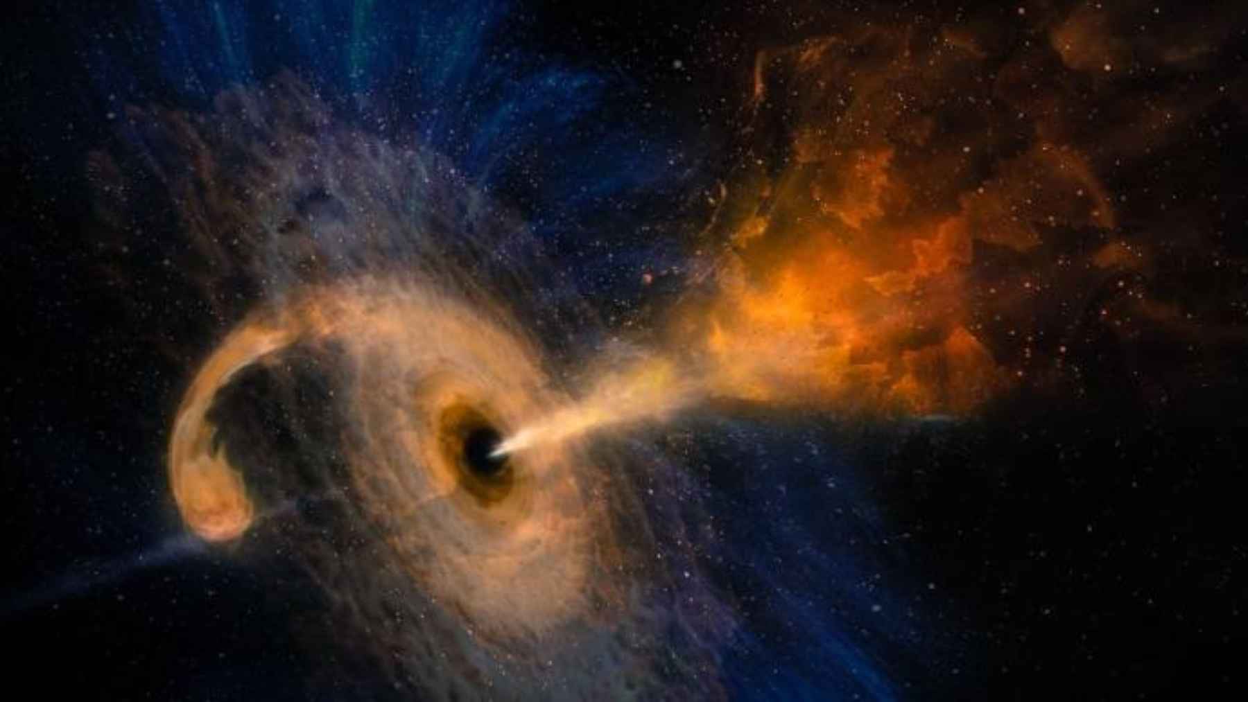 Visualization of the universe and distant galaxies related to a theory proposing a 27 billion-year-old cosmos without dark matter.
