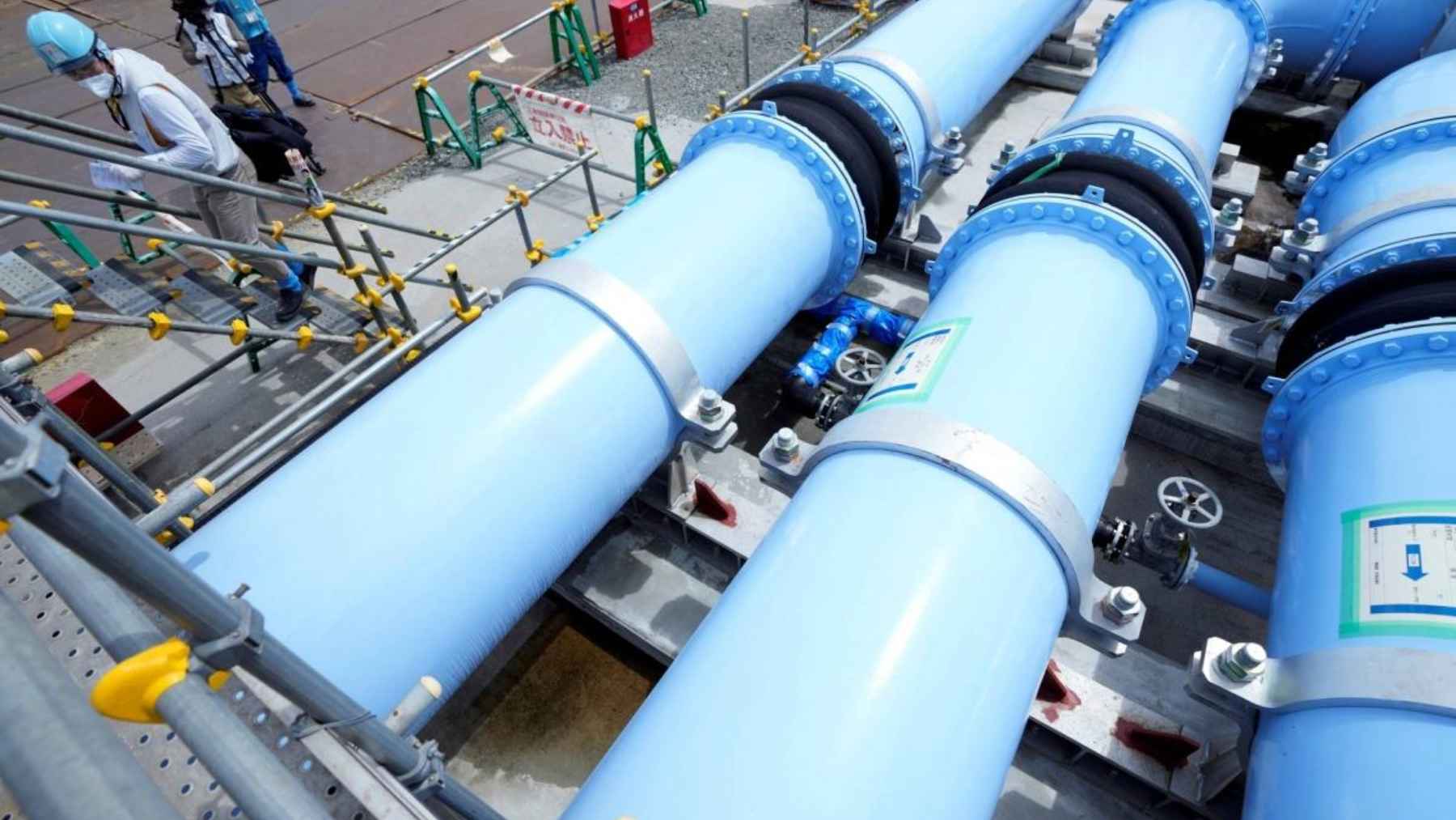 Japan continues releasing treated Fukushima water, and each new discharge reopens the fight between science, public trust, and fear of the invisible in the ocean 1 Large pipes used to release treated water at the Fukushima Daiichi nuclear plant in Japan.