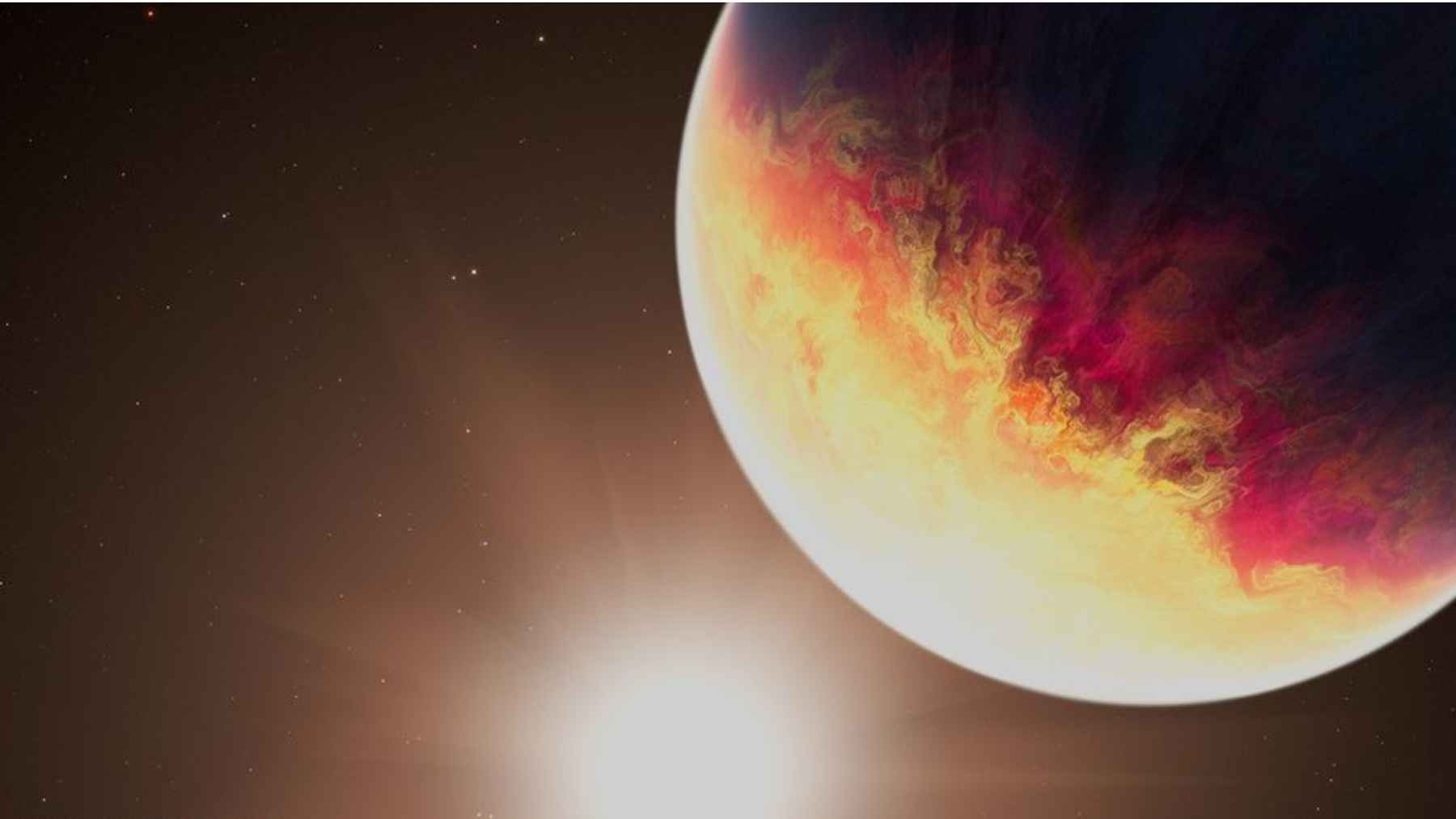Artist’s concept of the giant exoplanet HD 80606 b heating up as it swings close to its star