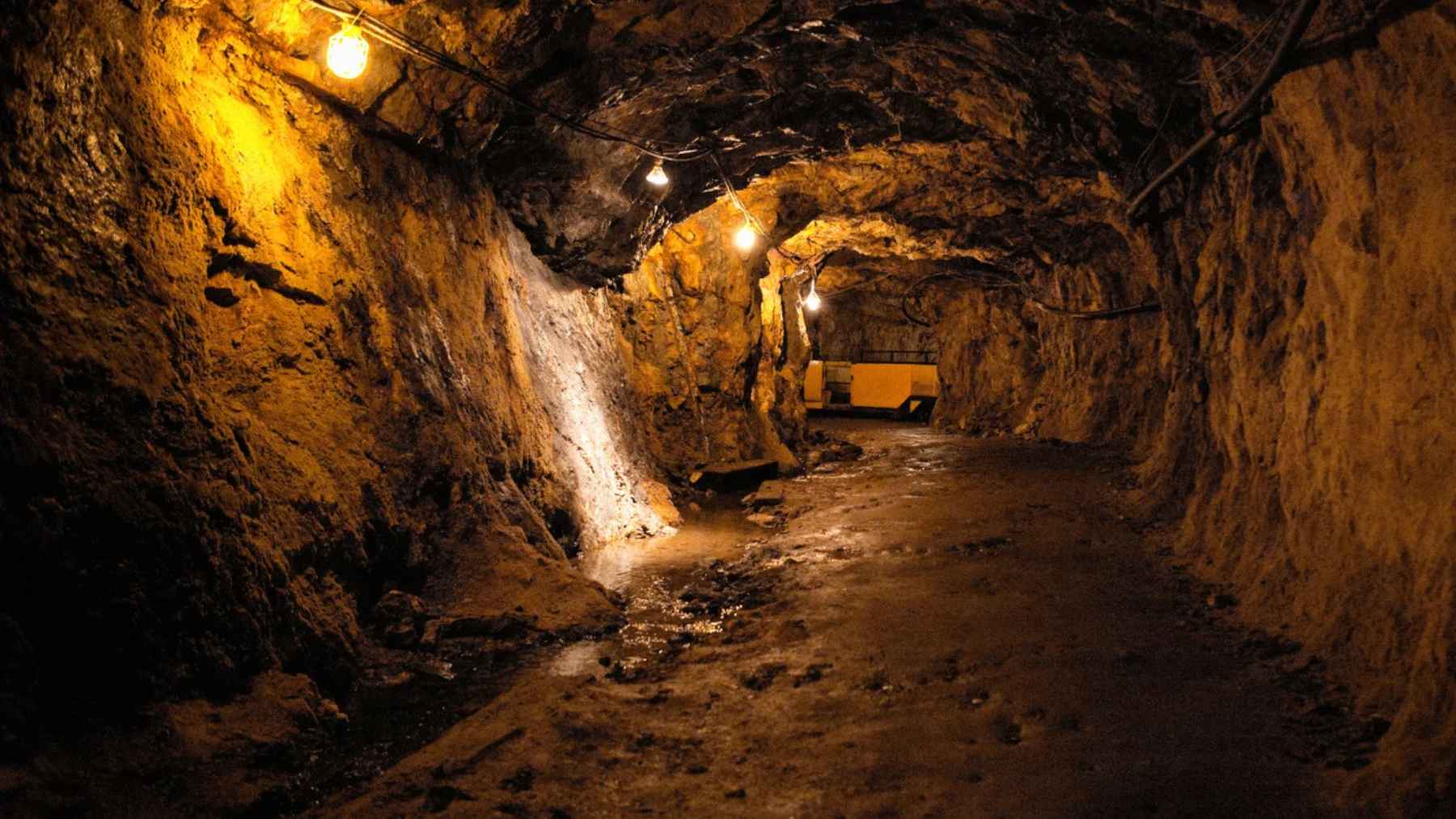 Underground tunnel at Kidd Creek Mine in Ontario, Canada, where scientists discovered groundwater isolated deep within rock formations for up to 2.2 billion years.