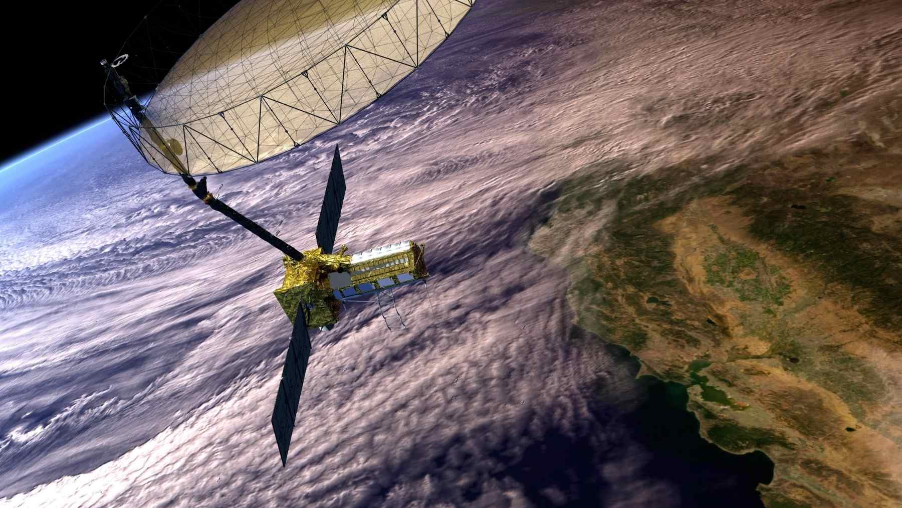 ECOnews 1 NASA NISAR satellite orbiting Earth during a mission linked to GPS jammer detection in Iran