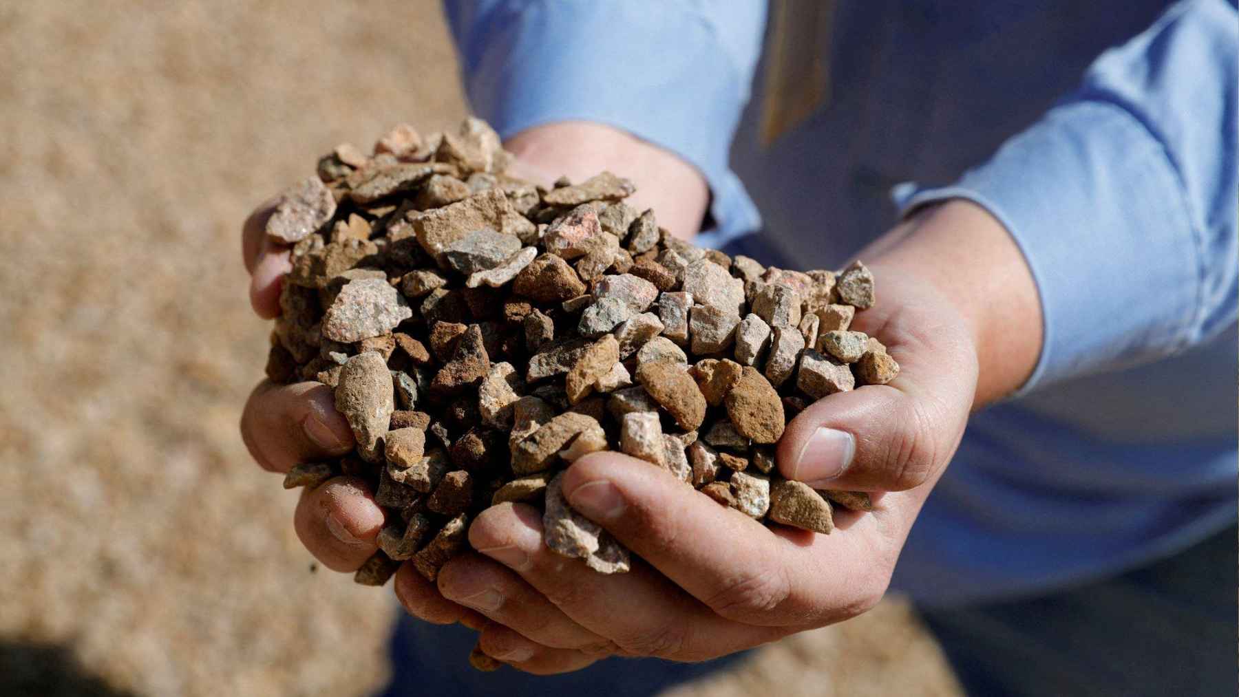 Rare-earth mining exploration site in Campo de Montiel, Spain, where a major monazite deposit could supply European industry.