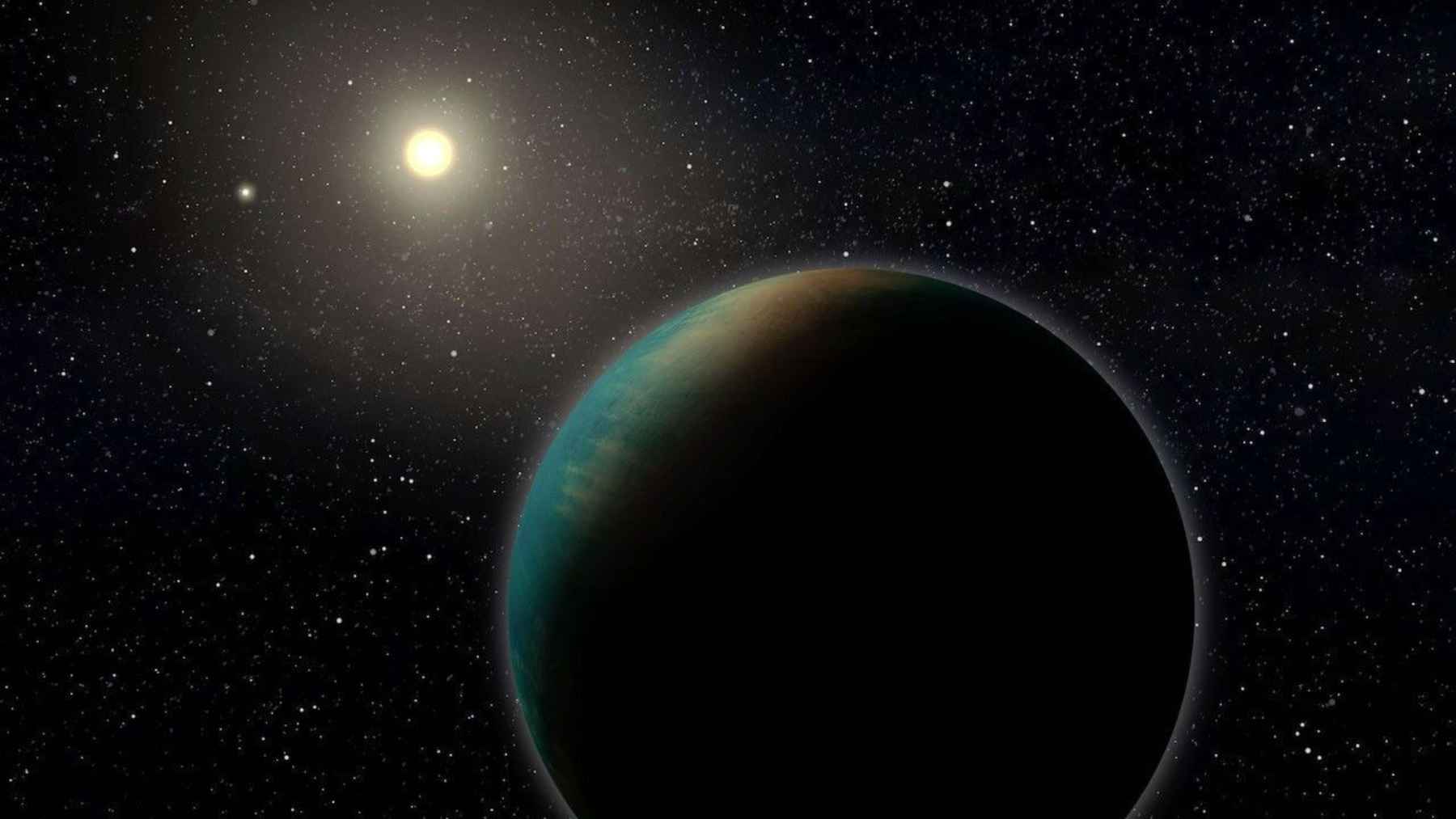 Astronomers describe an exoplanet that may be an “ocean world,” and the idea of a water-covered planet puts the search for hidden life back on the table 1 Artist’s illustration of TOI-1452 b, a possible ocean world orbiting a distant red dwarf star.