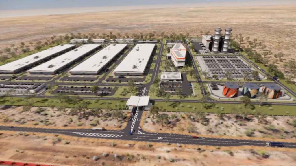 Proposed site for a hyperscale AI data center near Darwin, Australia, where developers are studying a gas-powered computing campus.