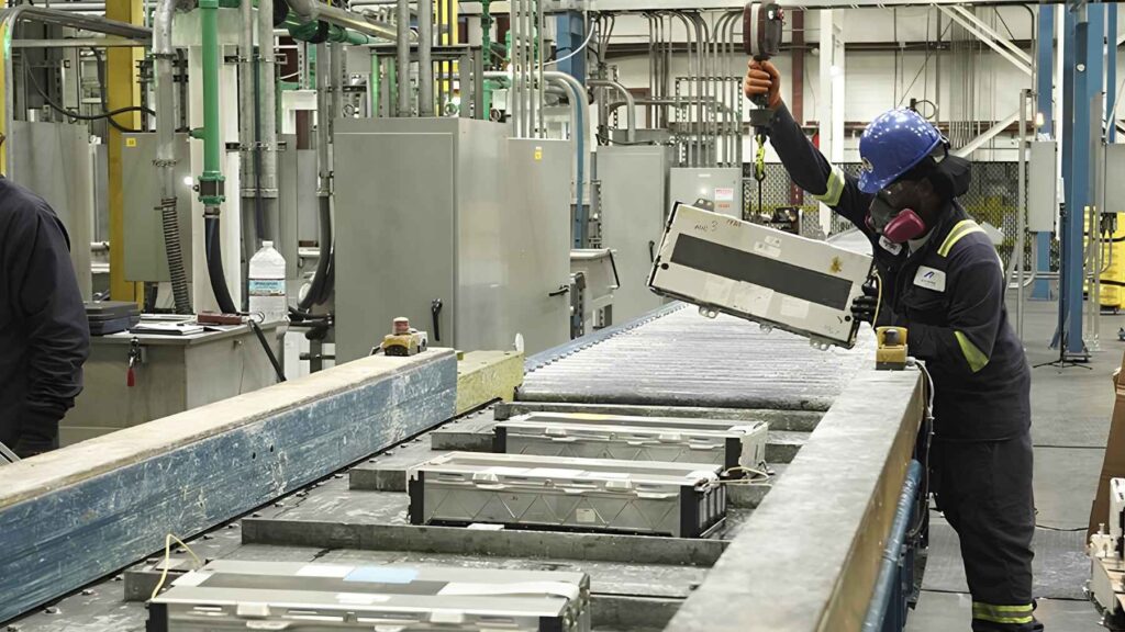 Recycling process recovers valuable materials from used electric vehicle batteries.