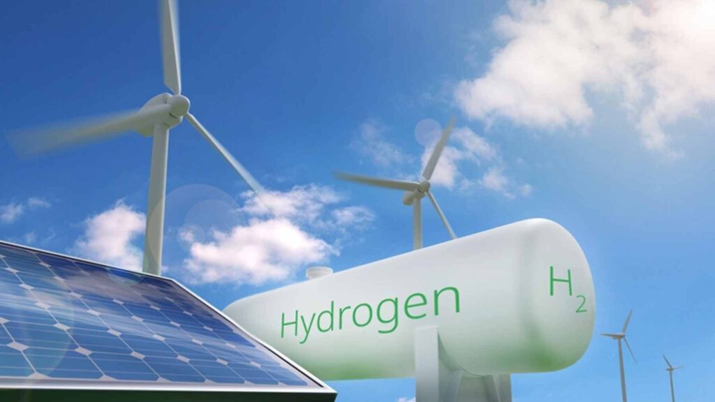 A close-up of the concentrated solar-to-hydrogen prototype system using Fresnel lenses to focus sunlight onto high-efficiency four-layer cells.