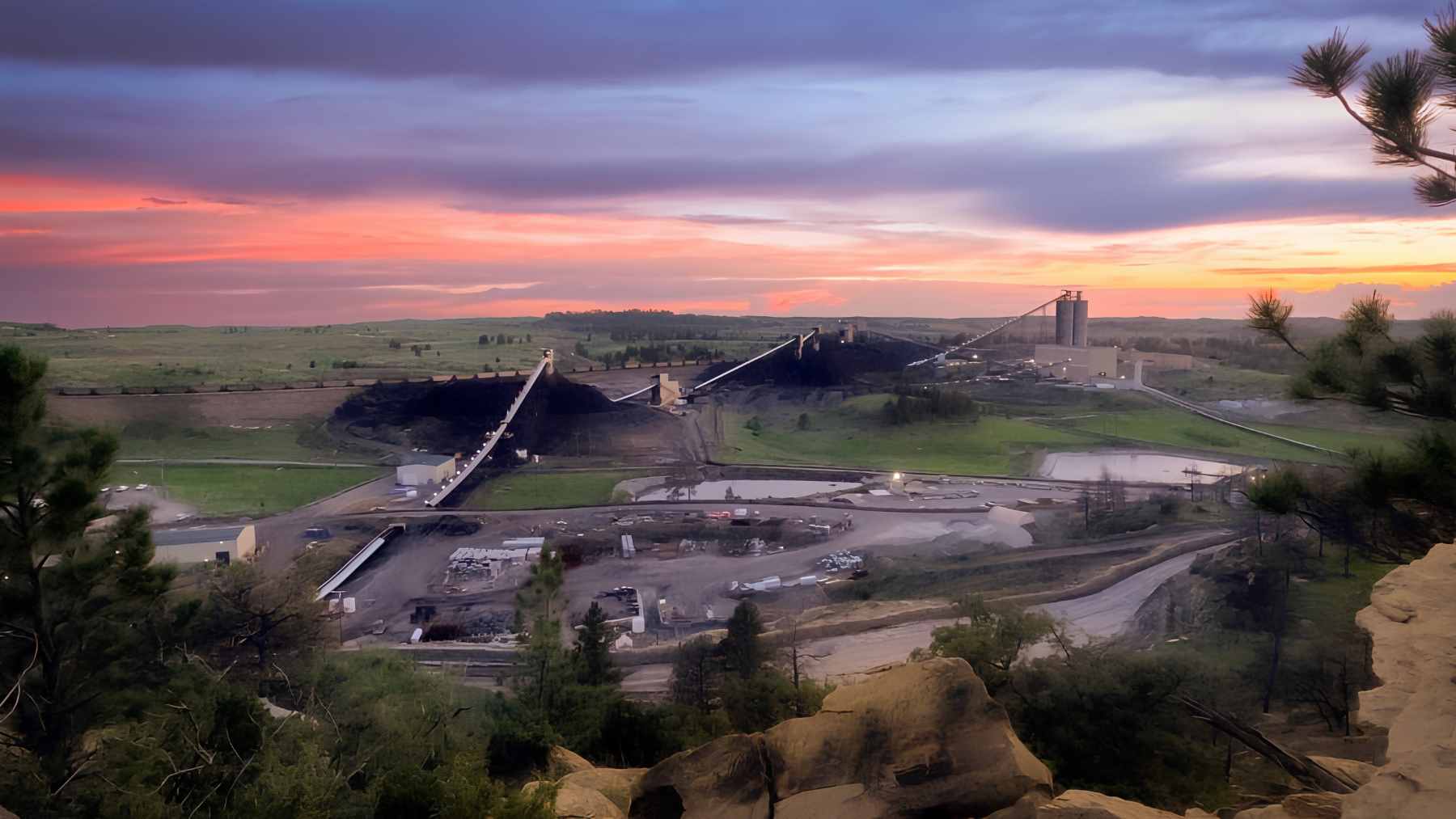 A view of the Bull Mountains near Roundup, Montana, where coal mining activity remains the central economic driver for Musselshell County.