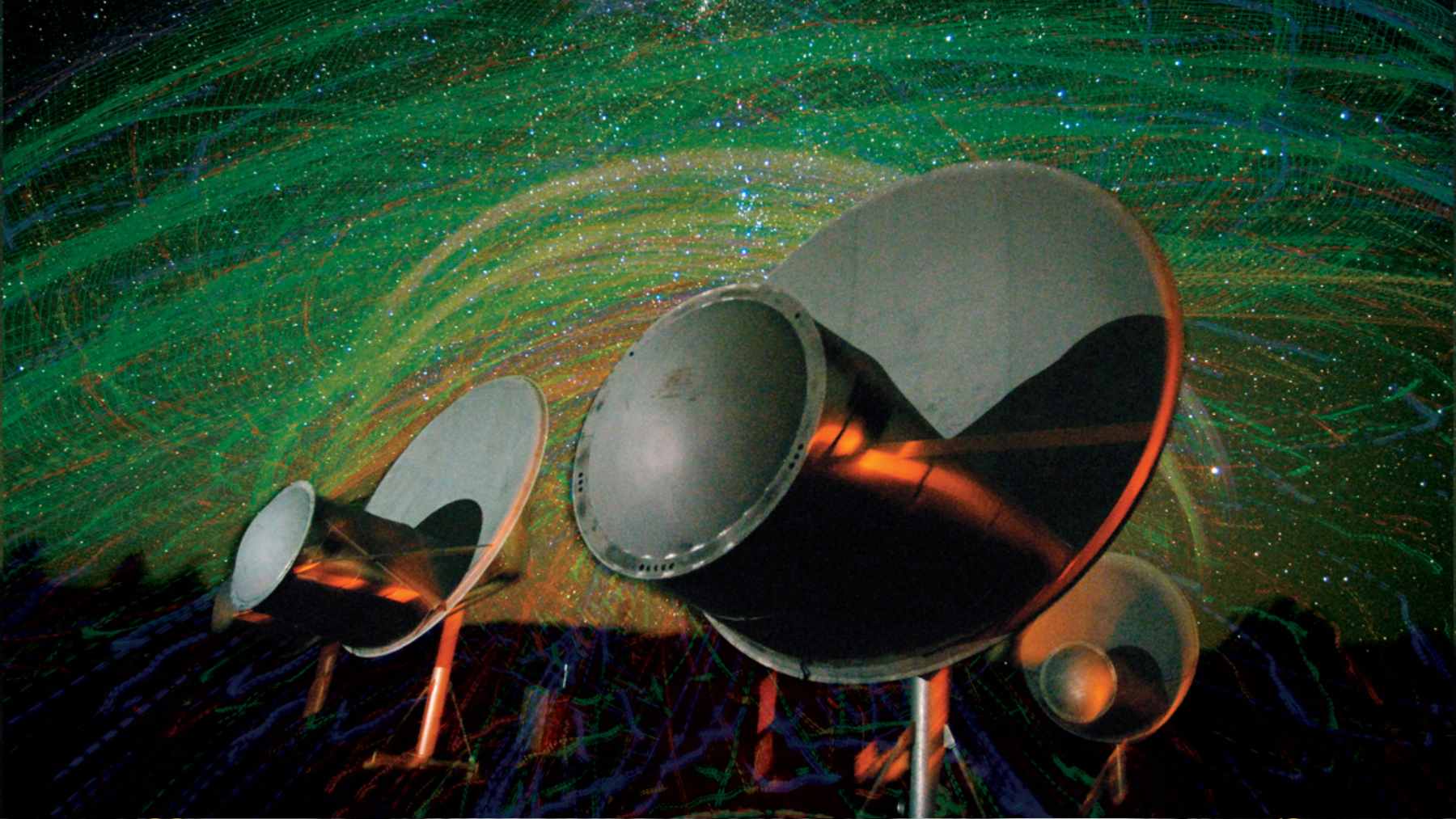 The Allen Telescope Array in Northern California monitoring the interstellar comet 3I/ATLAS for potential technosignatures.