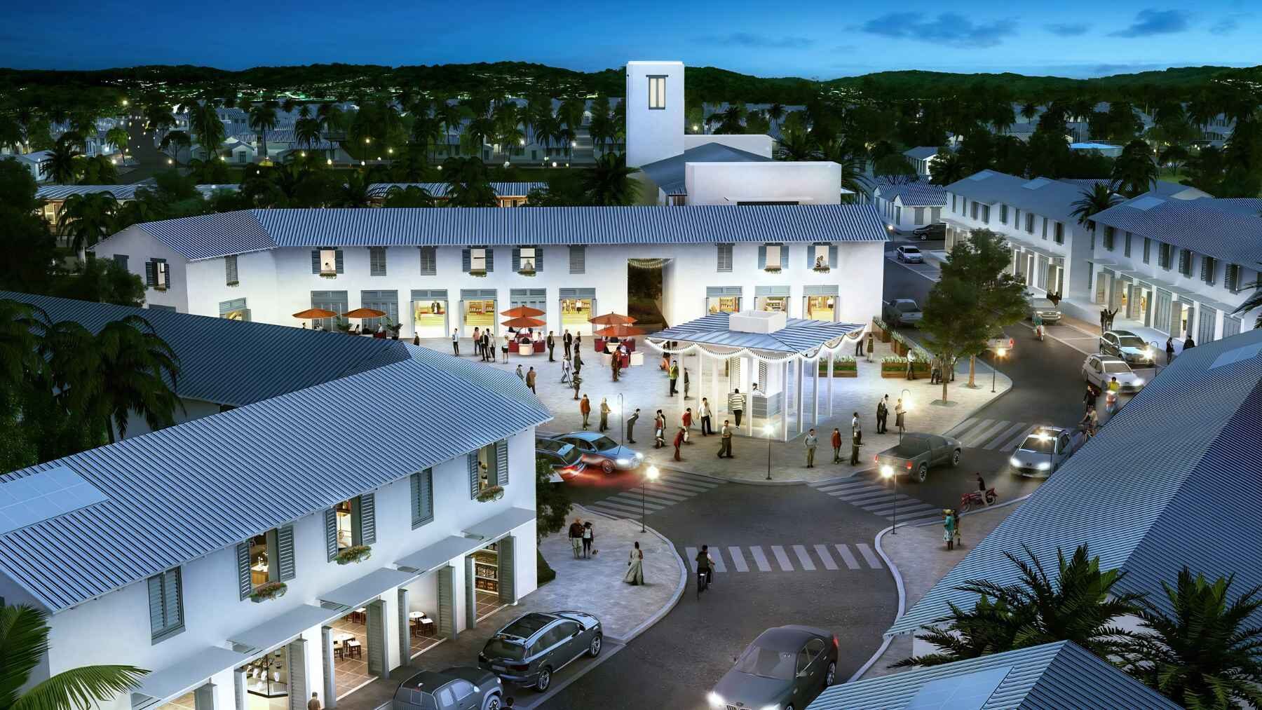 Concept rendering of a planned community under Nauru’s Higher Ground Initiative in the island’s interior.