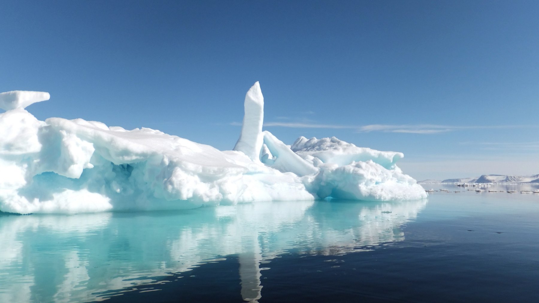 Floating sea ice floe in the Arctic