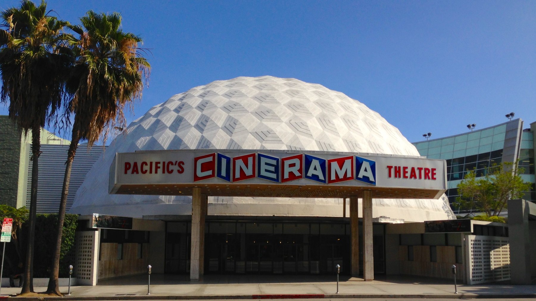 Geodesic Cinerama Dome theater on Sunset Boulevard in Hollywood