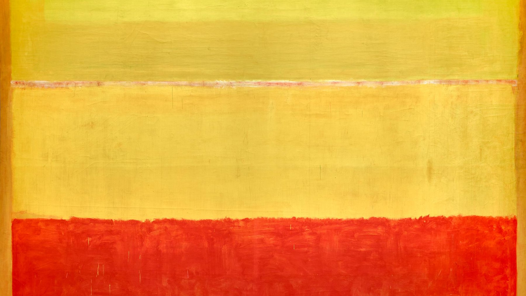 Mark Rothko abstract painting with color fields shown in the Rothko in Florence exhibition