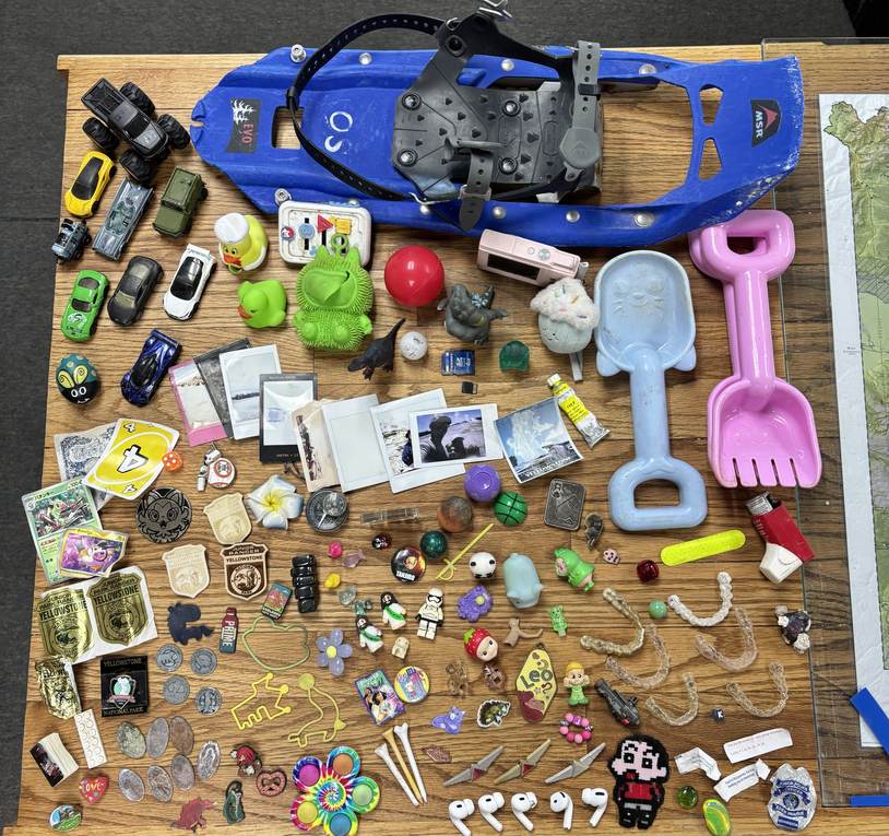 Toys, Polaroid photos, AirPods, retainers, golf tees and an Uno card recovered from Yellowstone hot springs in 2026
