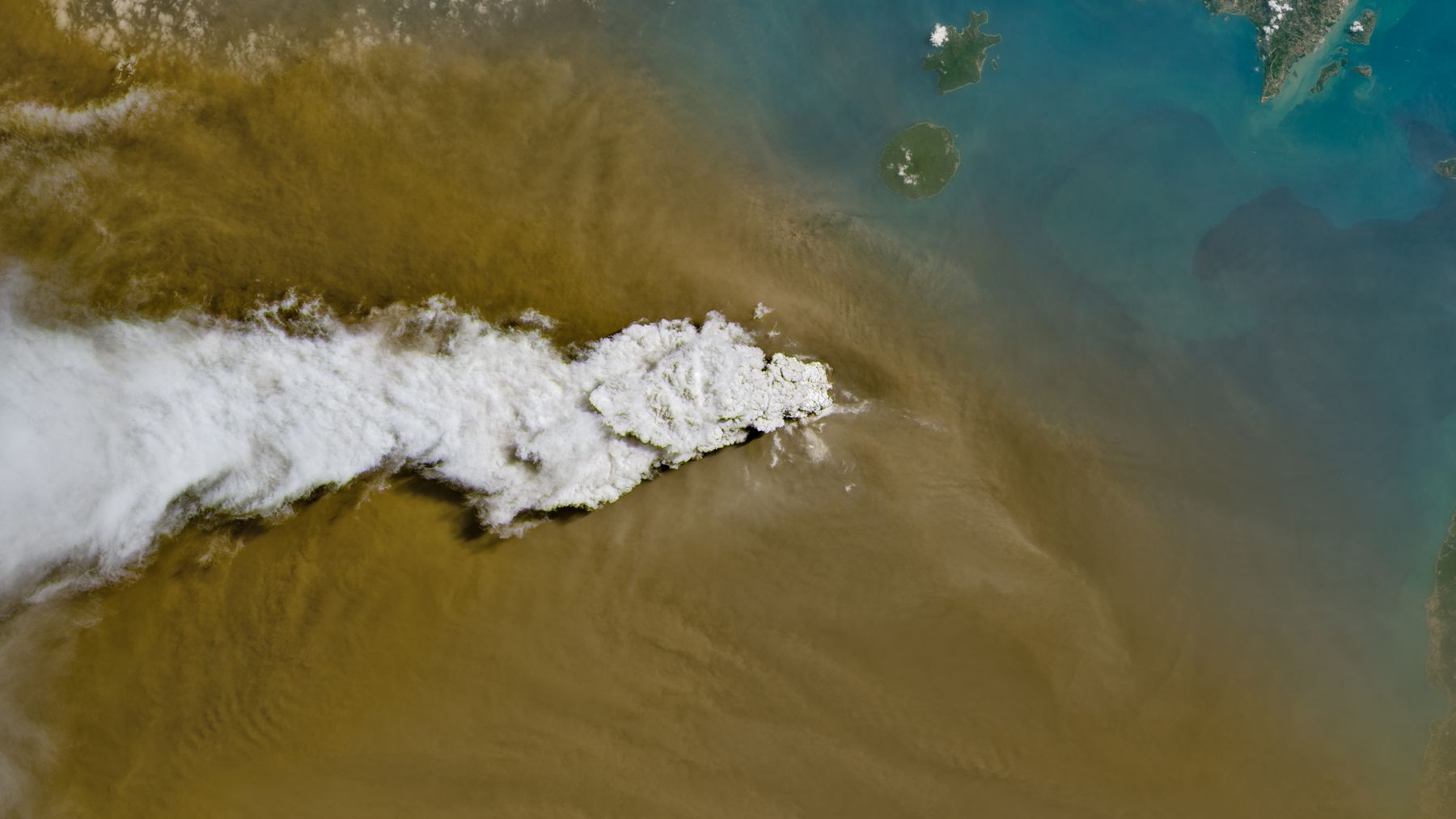 Landsat image of Anak Krakatau volcano on September 5, 2026