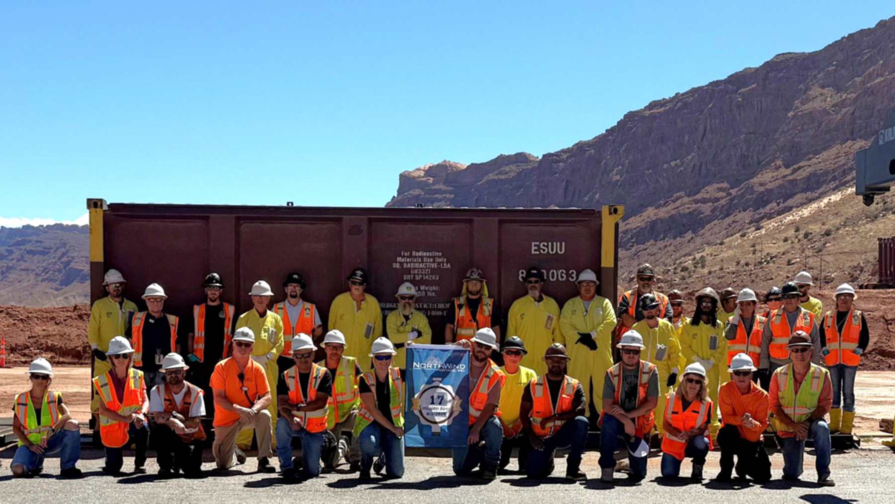 Moab uranium tailings have moved by train since 2009, and crews have now hauled 17 million tons from the banks of the Colorado River to a disposal cell 30 miles north at Crescent Junction